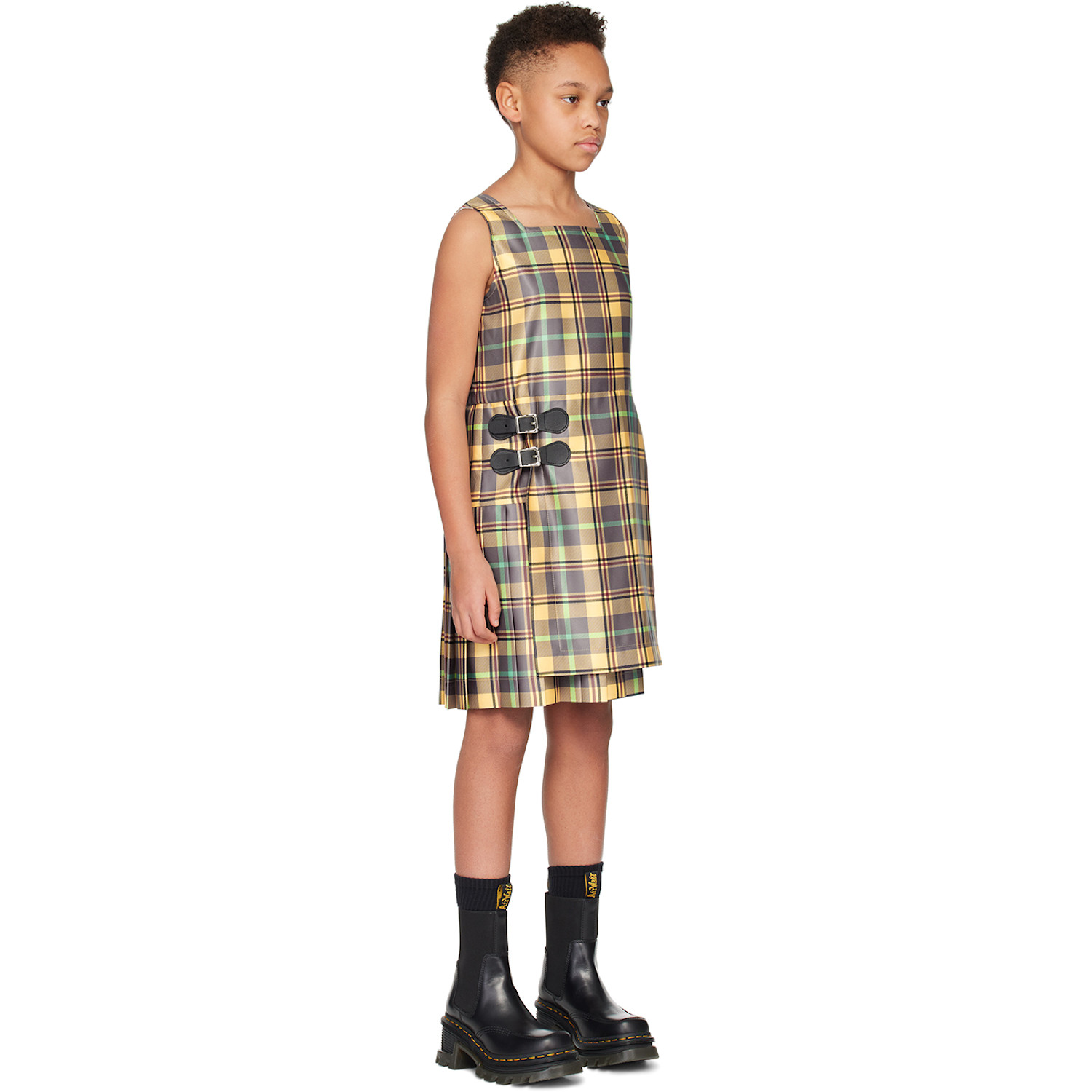  Charles Jeffrey Loverboy Kids Yellow Kilt Dress 