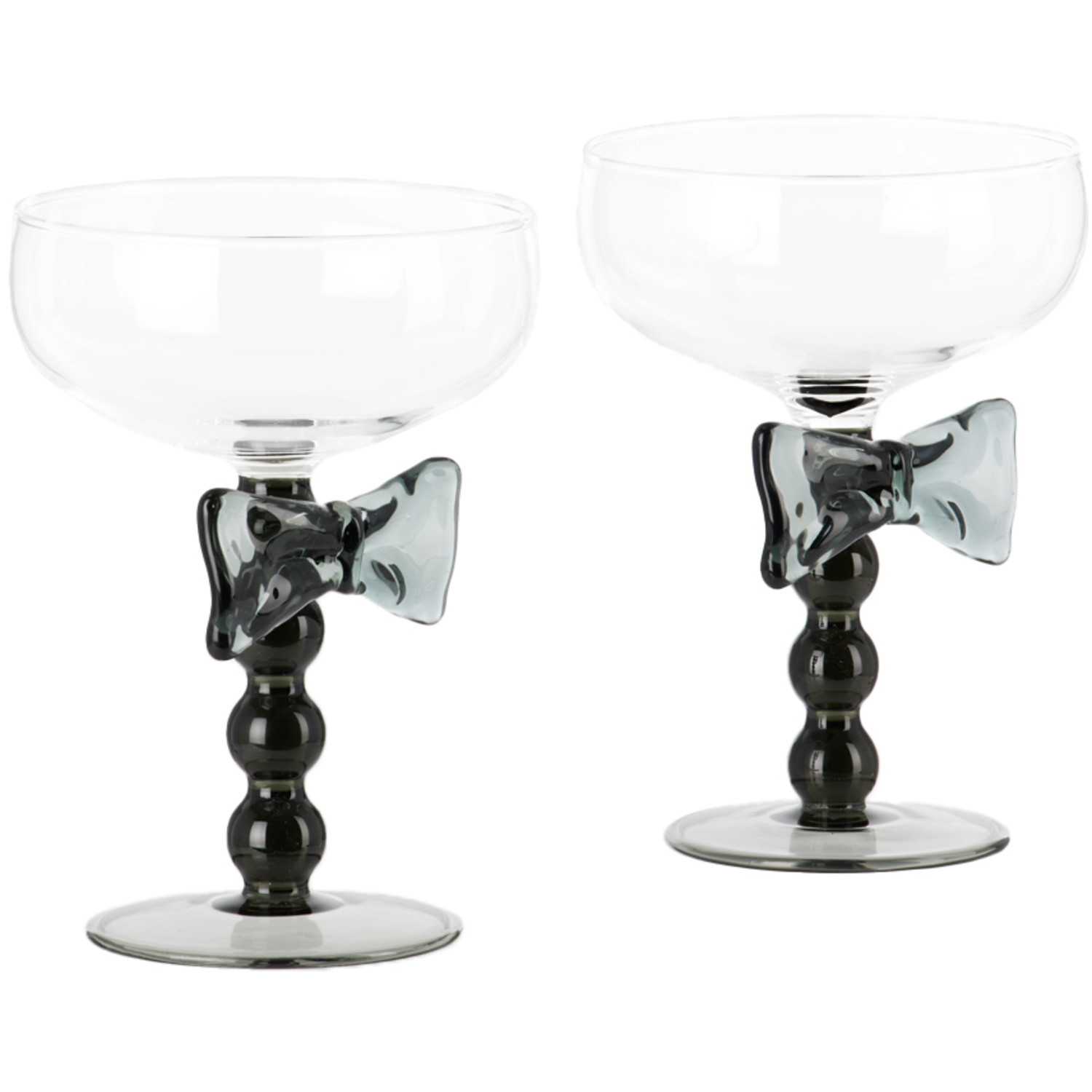 Maison Balzac Black Bow Coupes Set 
