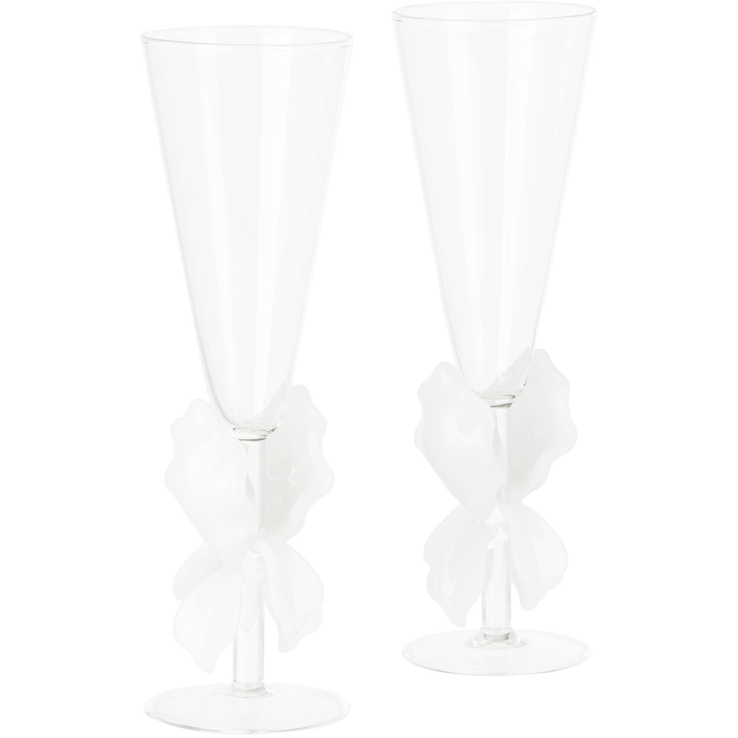  Maison Balzac White Iris Flutes Set 