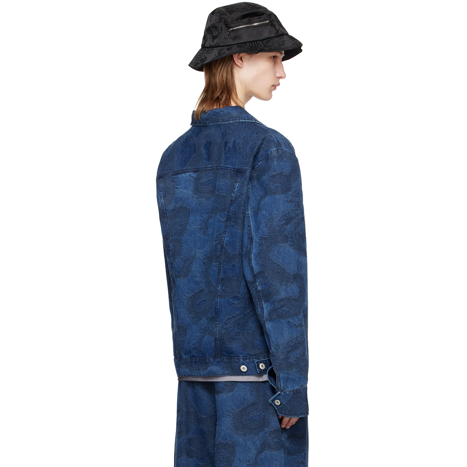  Feng Chen Wang Blue Dragon Denim Jacket 
