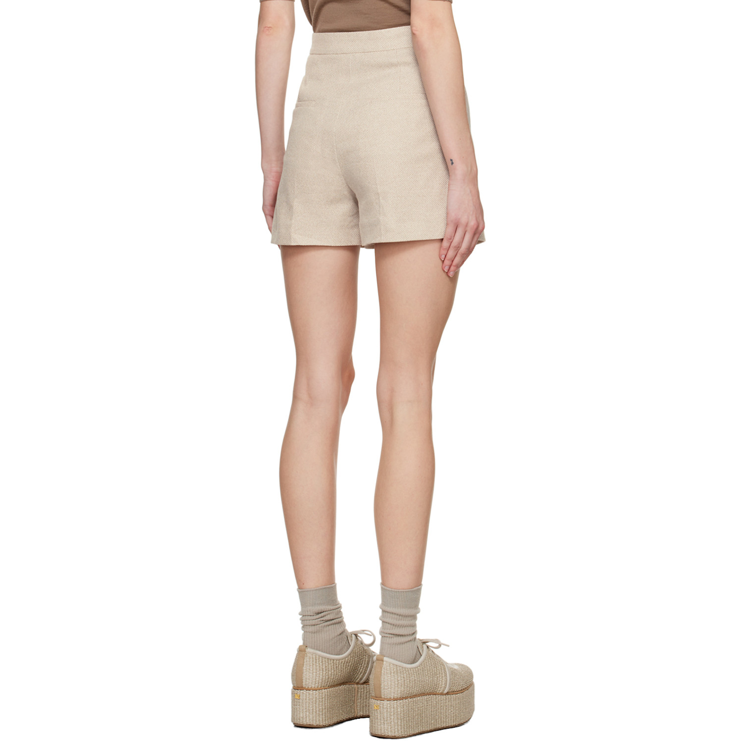  Max Mara Beige Jessica Shorts 