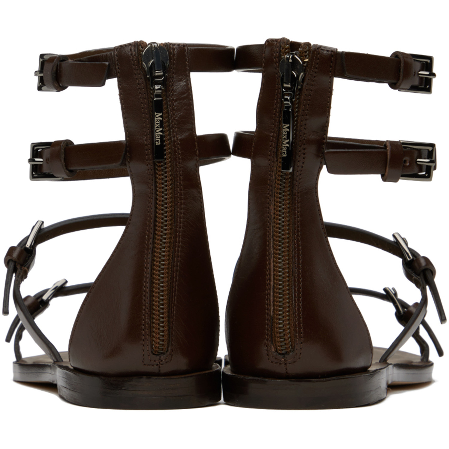  Max Mara Brown Evegflat Sandals 