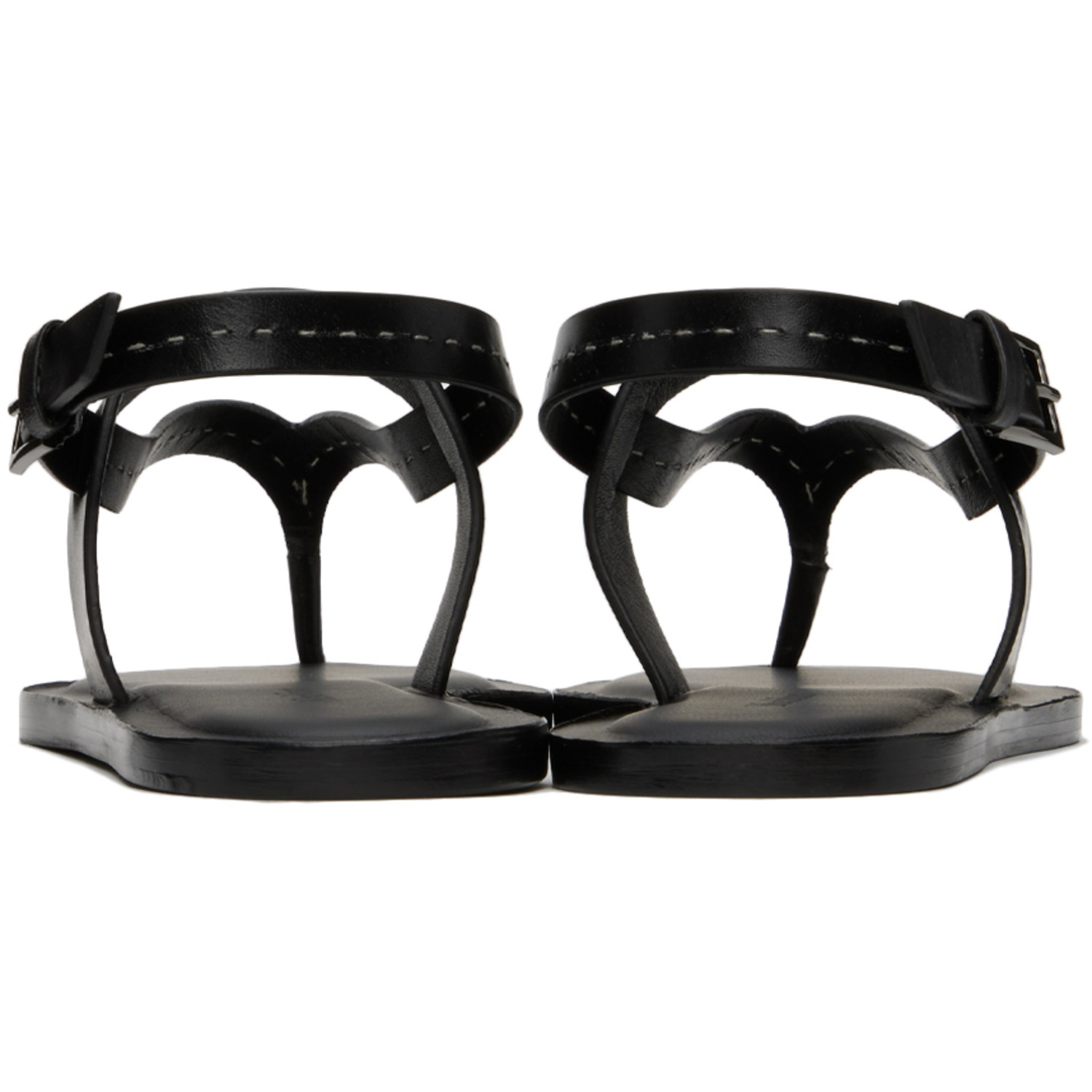  Max Mara Black Thongstitch Sandals 