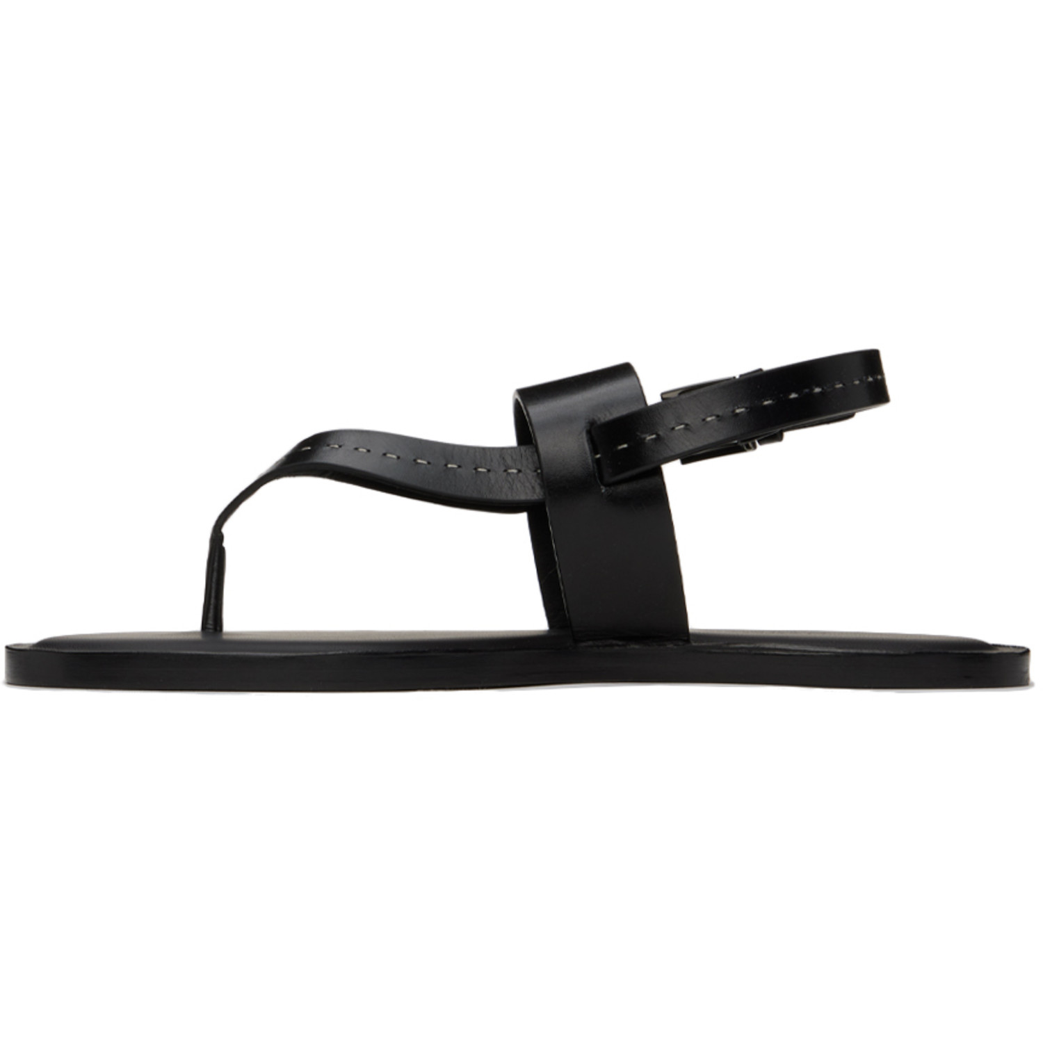  Max Mara Black Thongstitch Sandals 