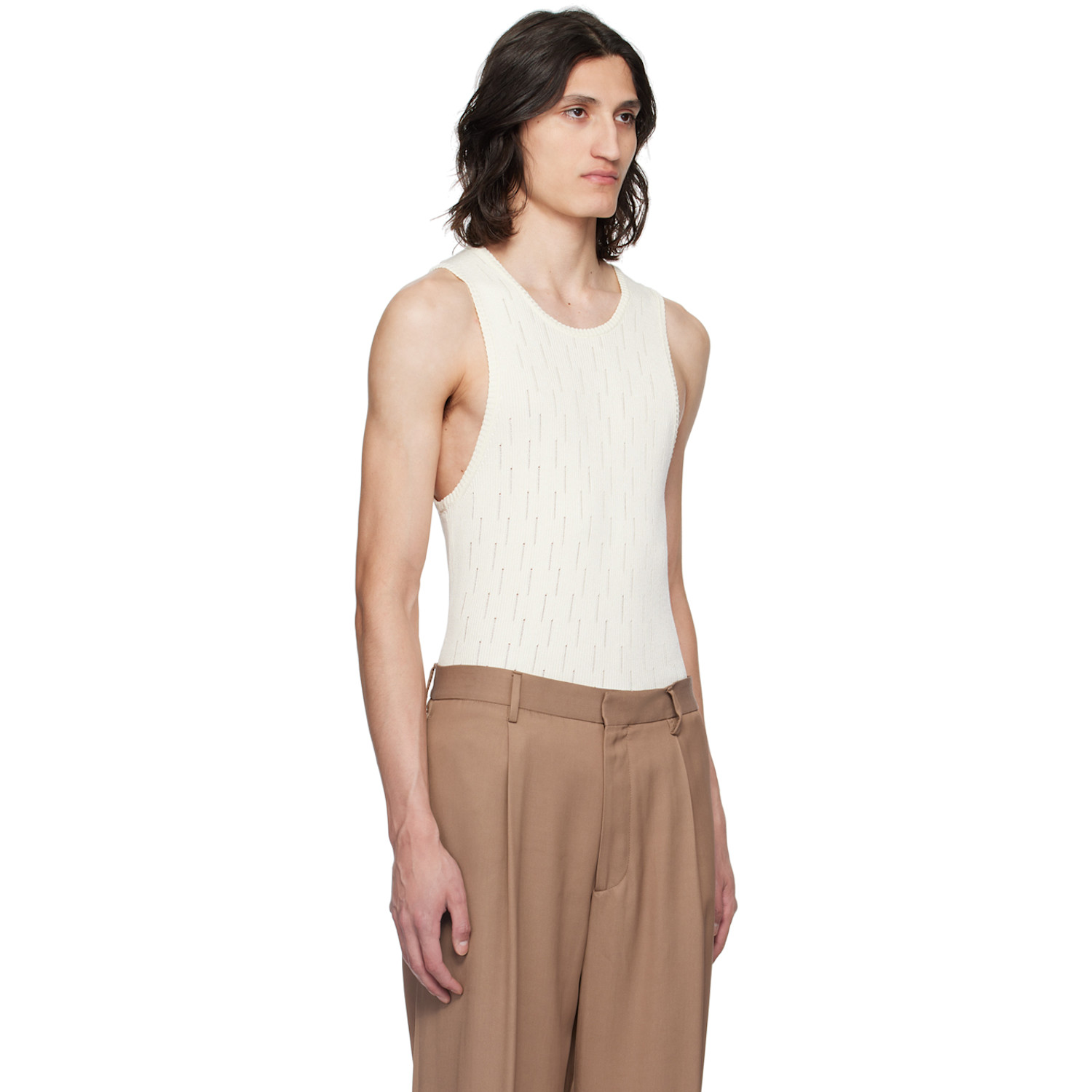  Lardini Off-white Laddering Vest 