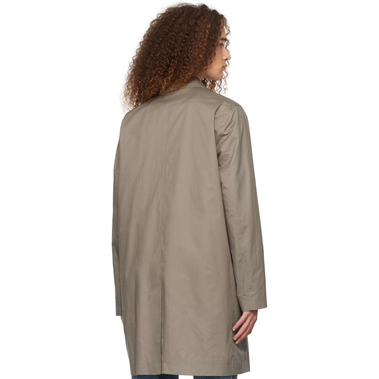  Sunspel Taupe Buttoned Coat 