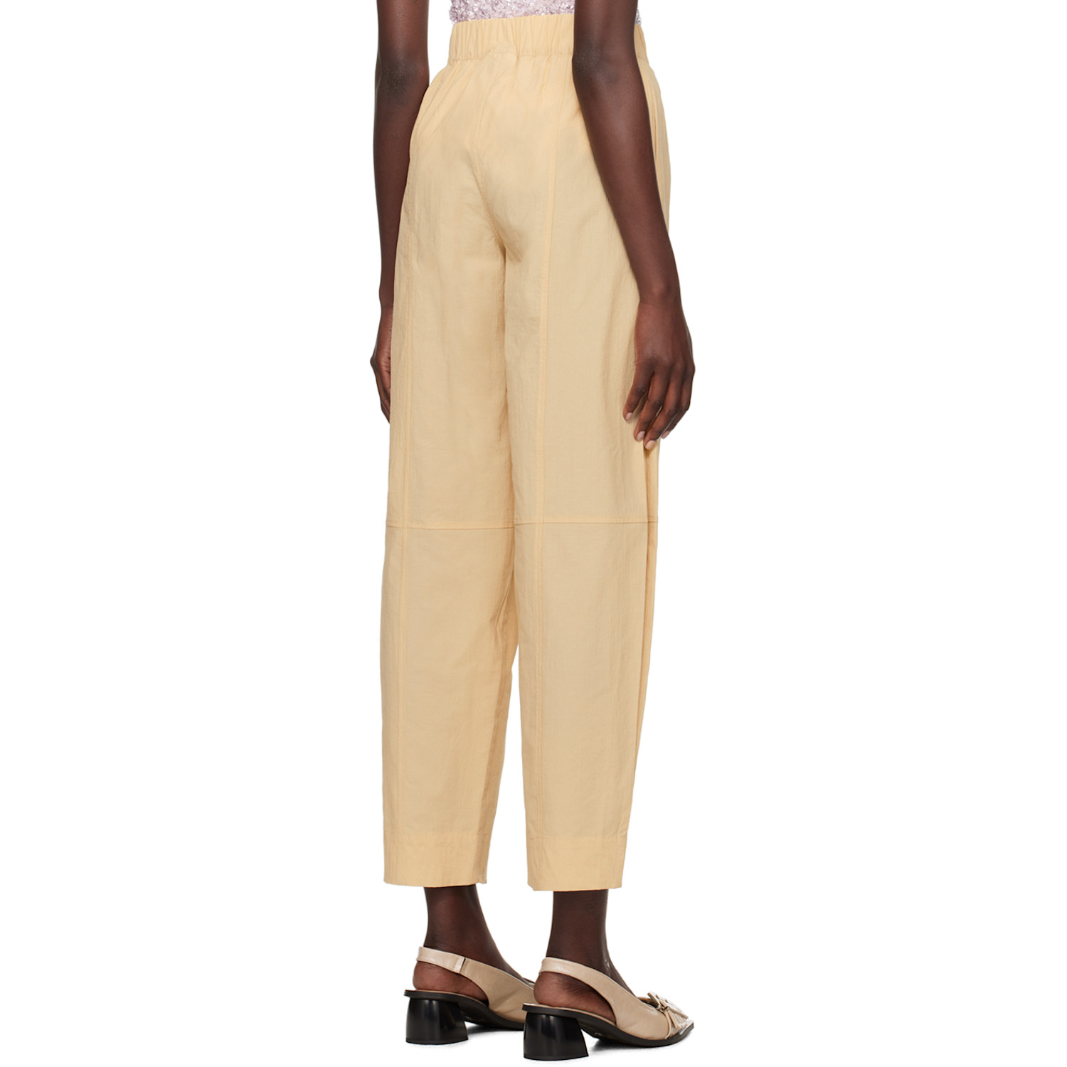  Ganni Beige Curve Trousers 