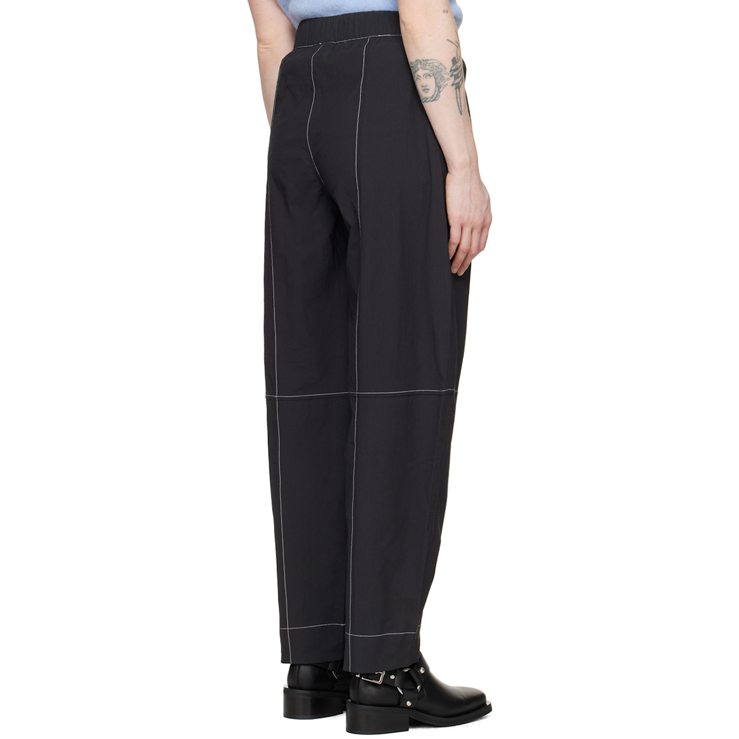  Ganni Black Curve Trousers 