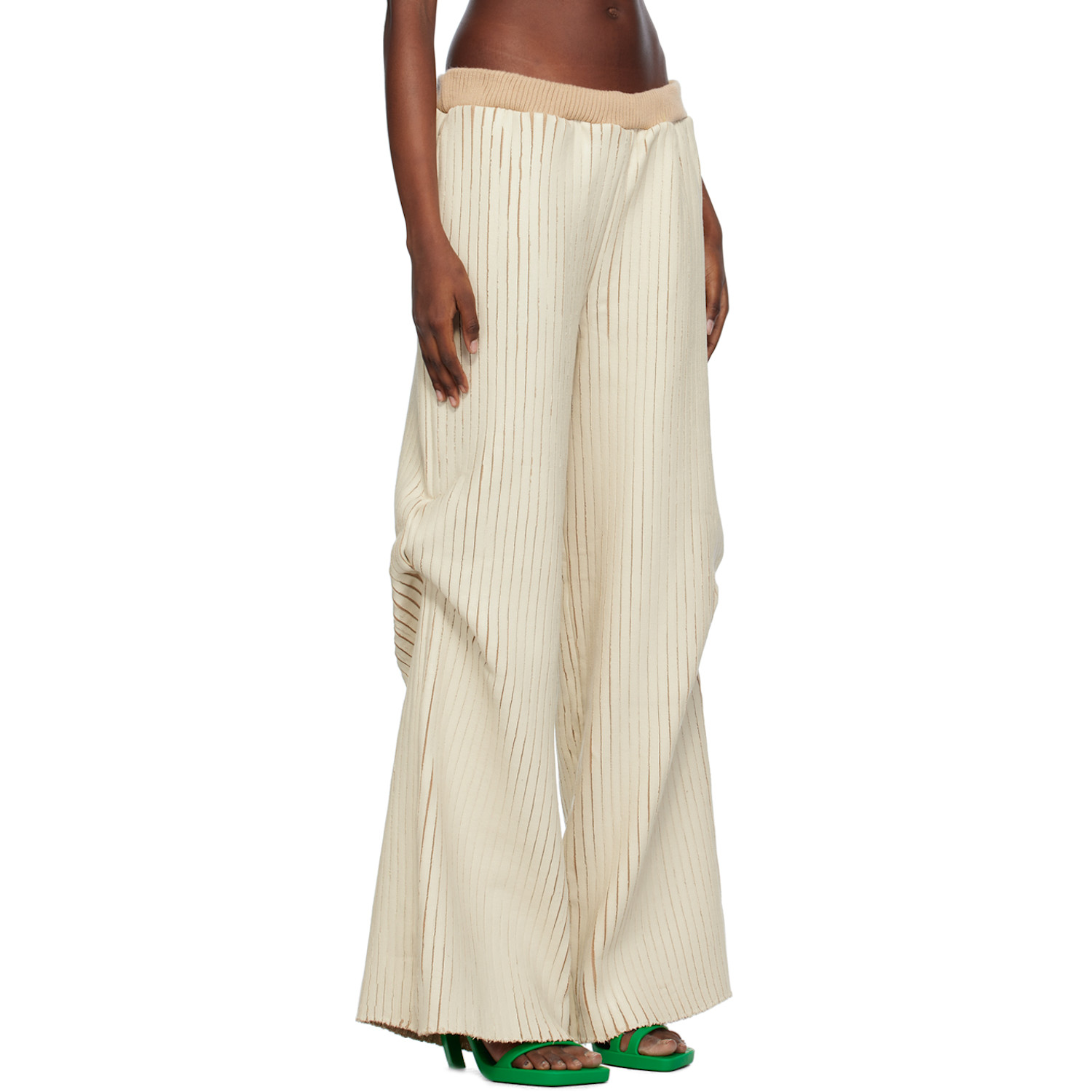  Stanley Raffington Ssense Exclusive Off-white & Beige Trousers 