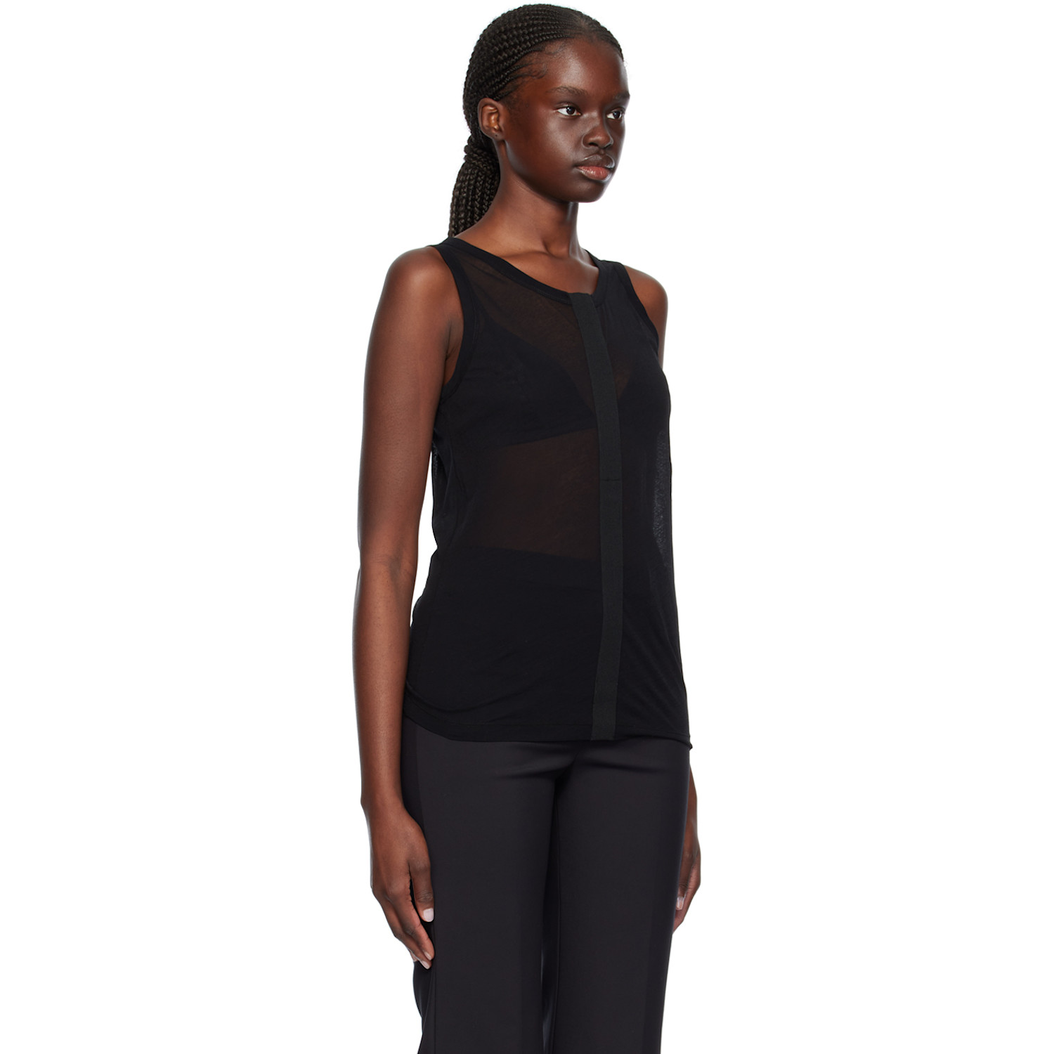  Helmut Lang Black Two-way Tank Top 