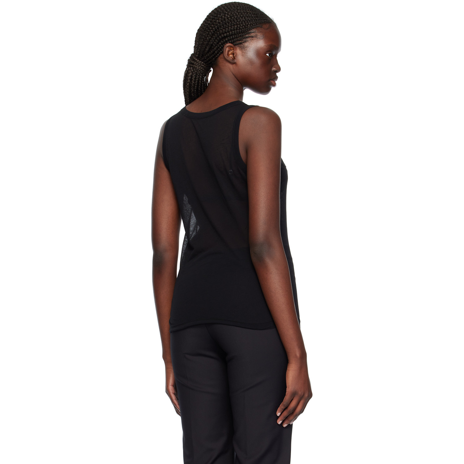  Helmut Lang Black Two-way Tank Top 