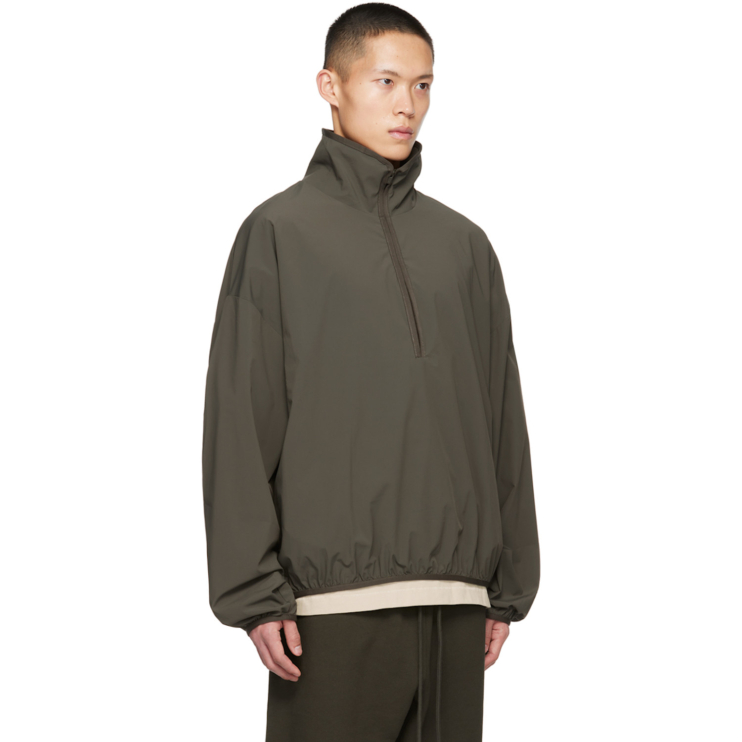  Fear Of God Essentials Gray Half-zip Sweatshirt 