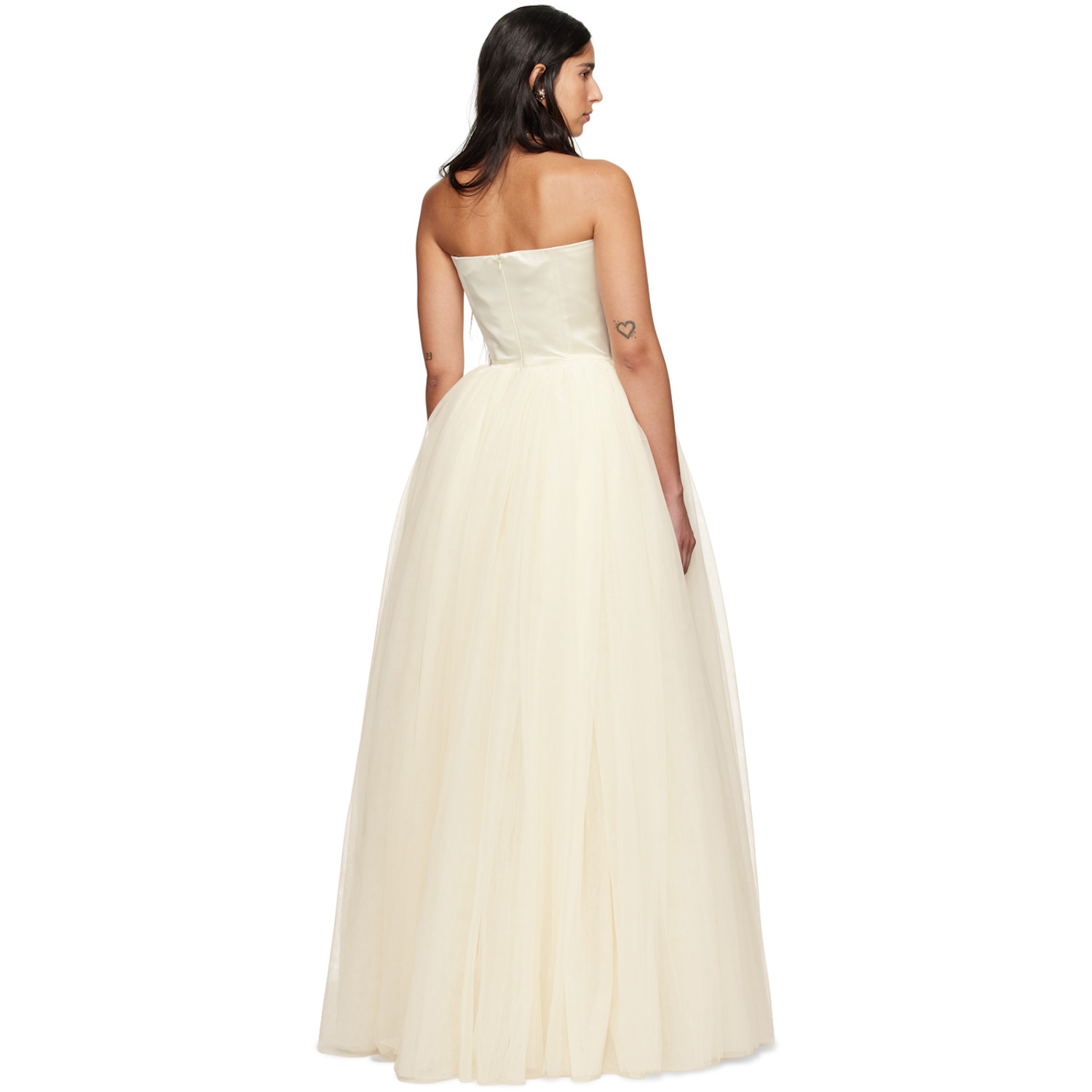  Bode Ssense Exclusive Off-white Harbour Maxi Dress 