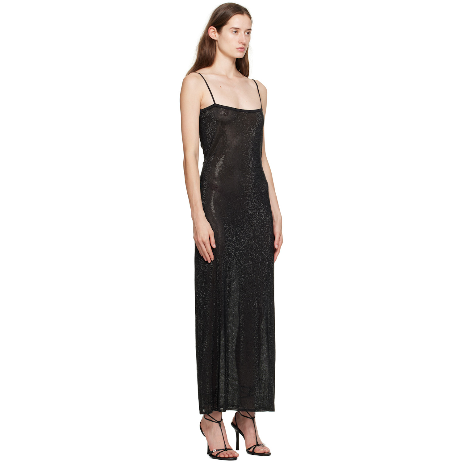  Alexander Wang Black Bead Midi Dress 