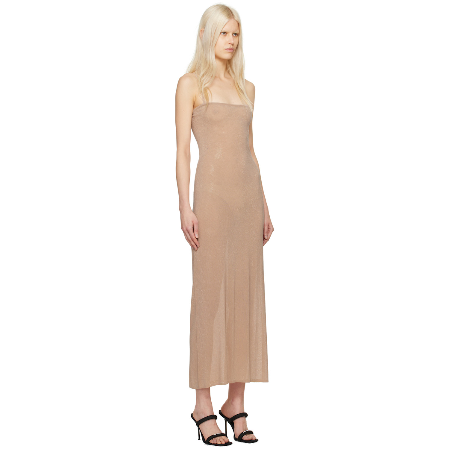  Alexander Wang Beige Bead Midi Dress 