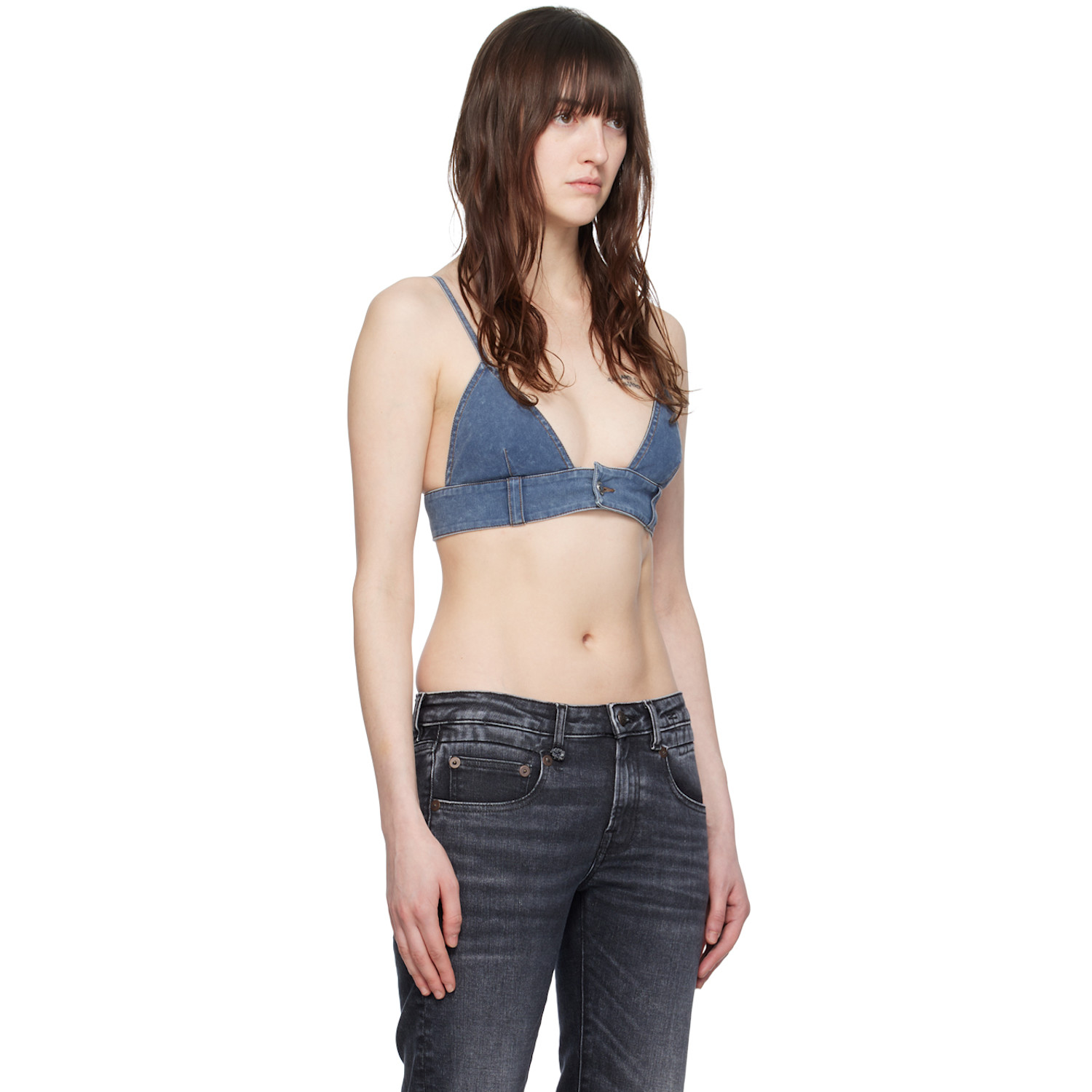  Alexander Wang Blue Printed Bra 