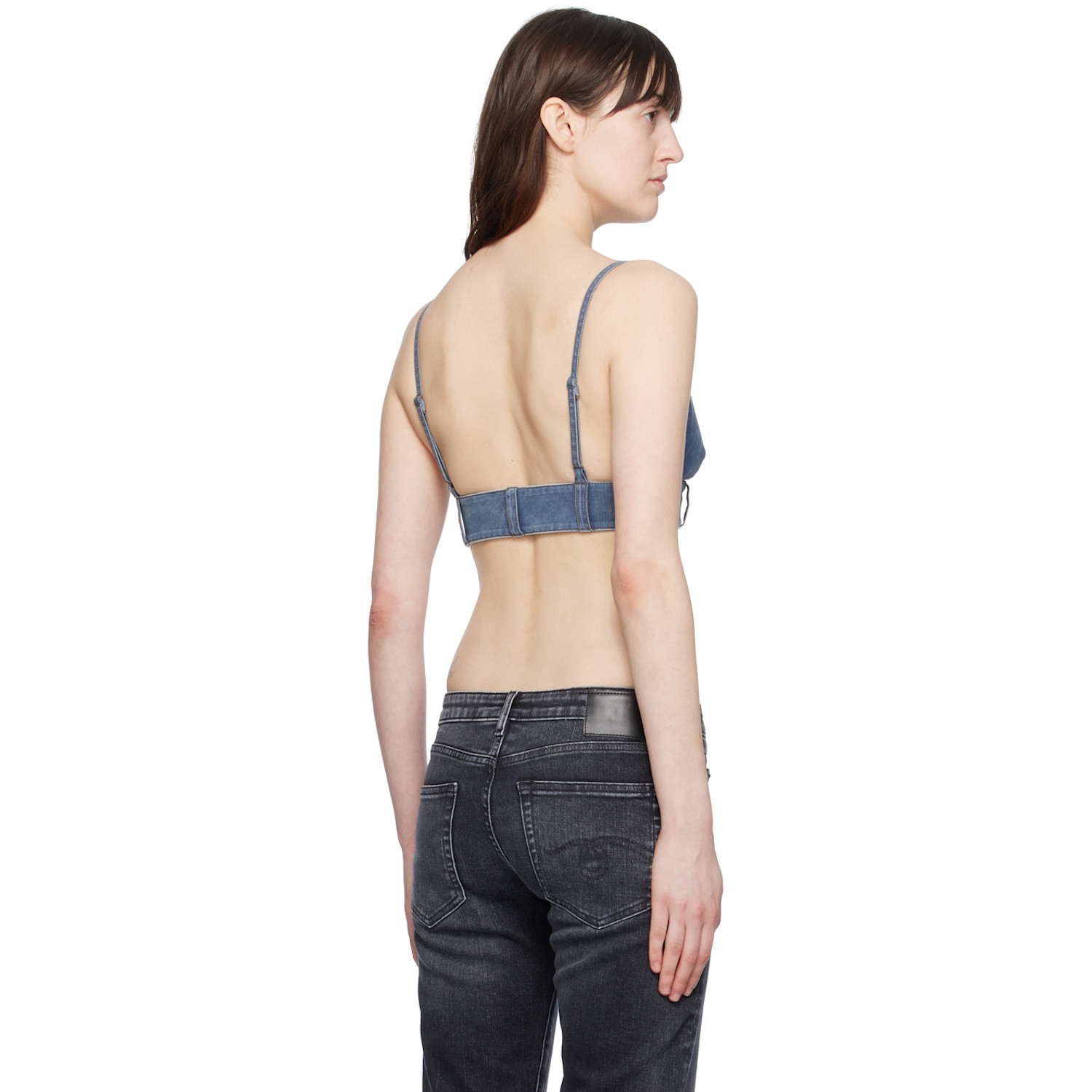  Alexander Wang Blue Printed Bra 
