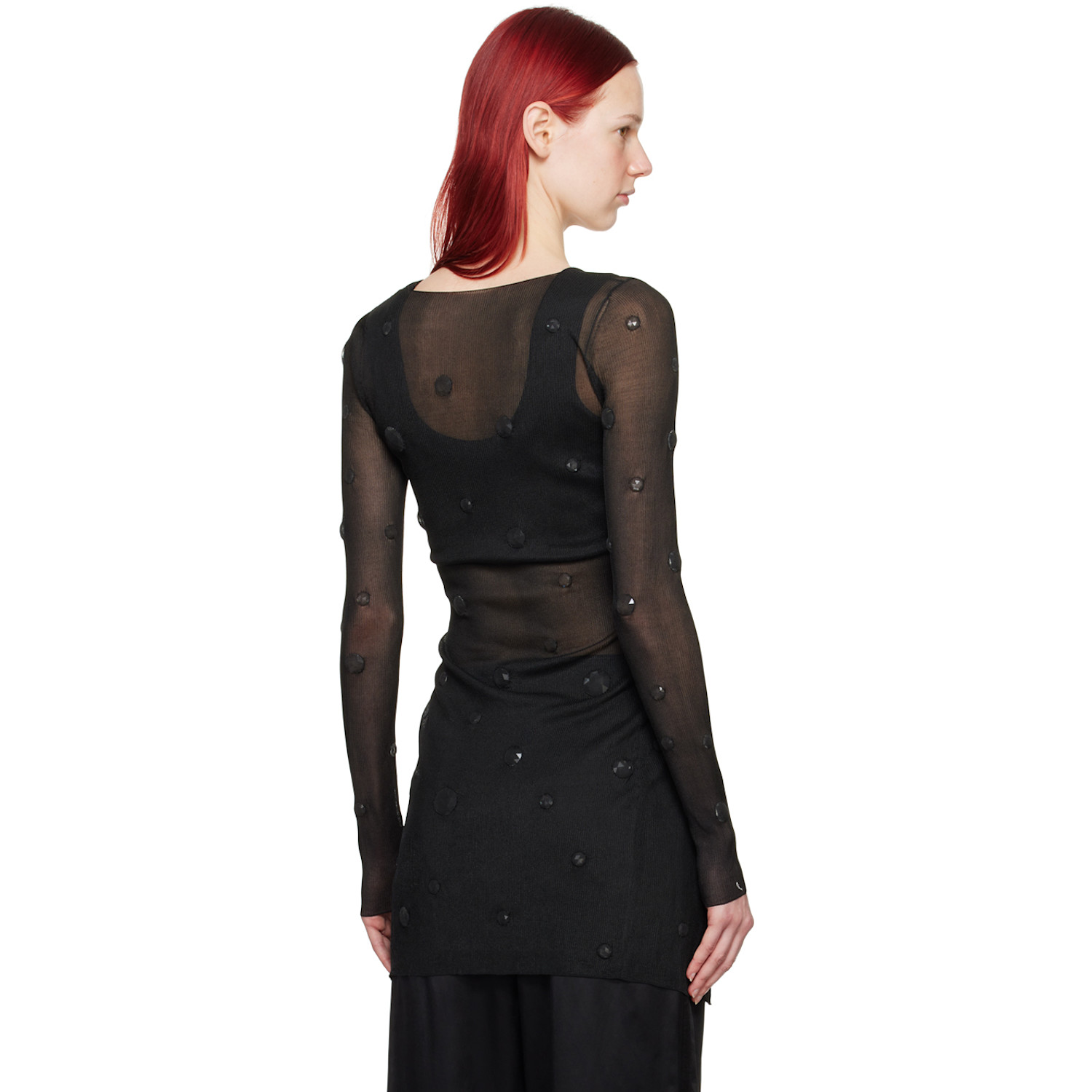  Alexander Wang Black Ribbed Cardigan 