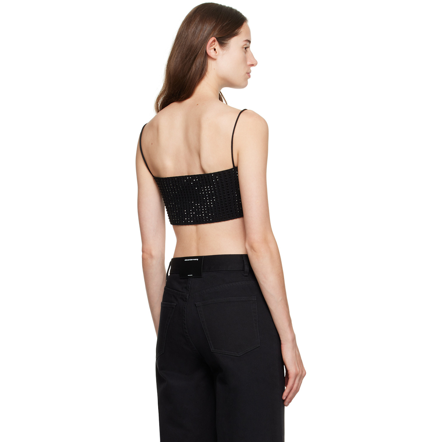  Alexander Wang Black Crystal Top 