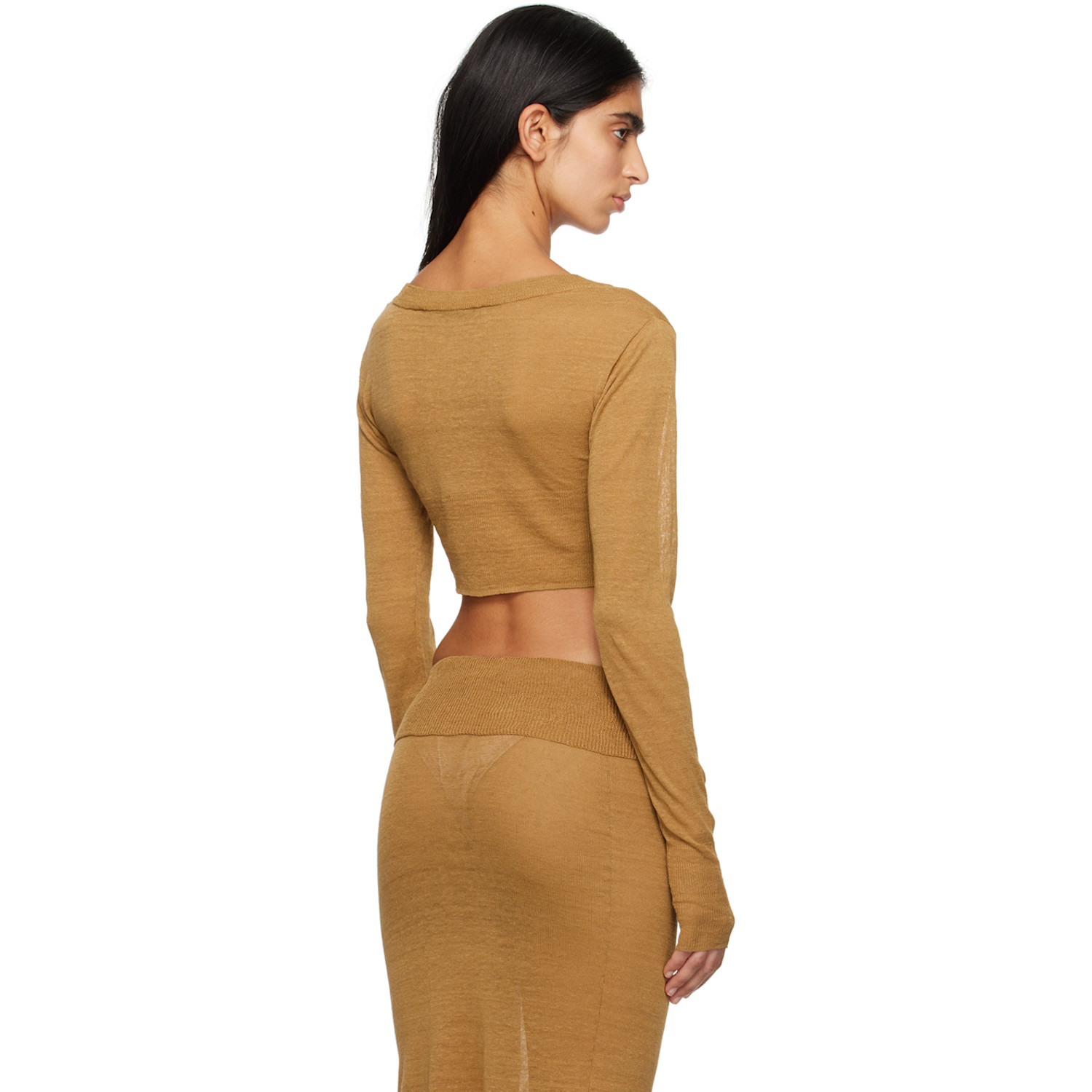  Aya Muse Tan Lyca Long Sleeve T-shirt 