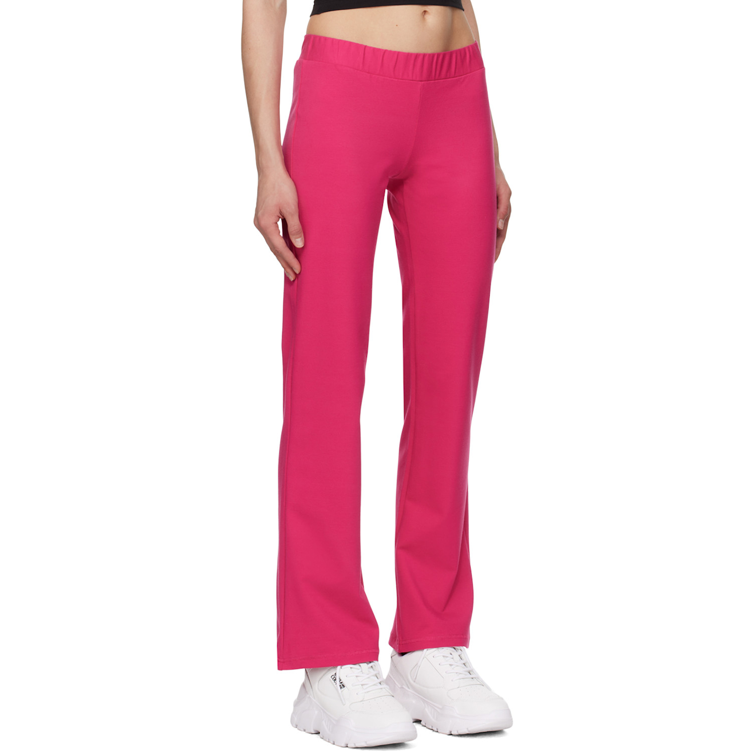 Versace Jeans Couture Pink Crystal-cut Lounge Pants 
