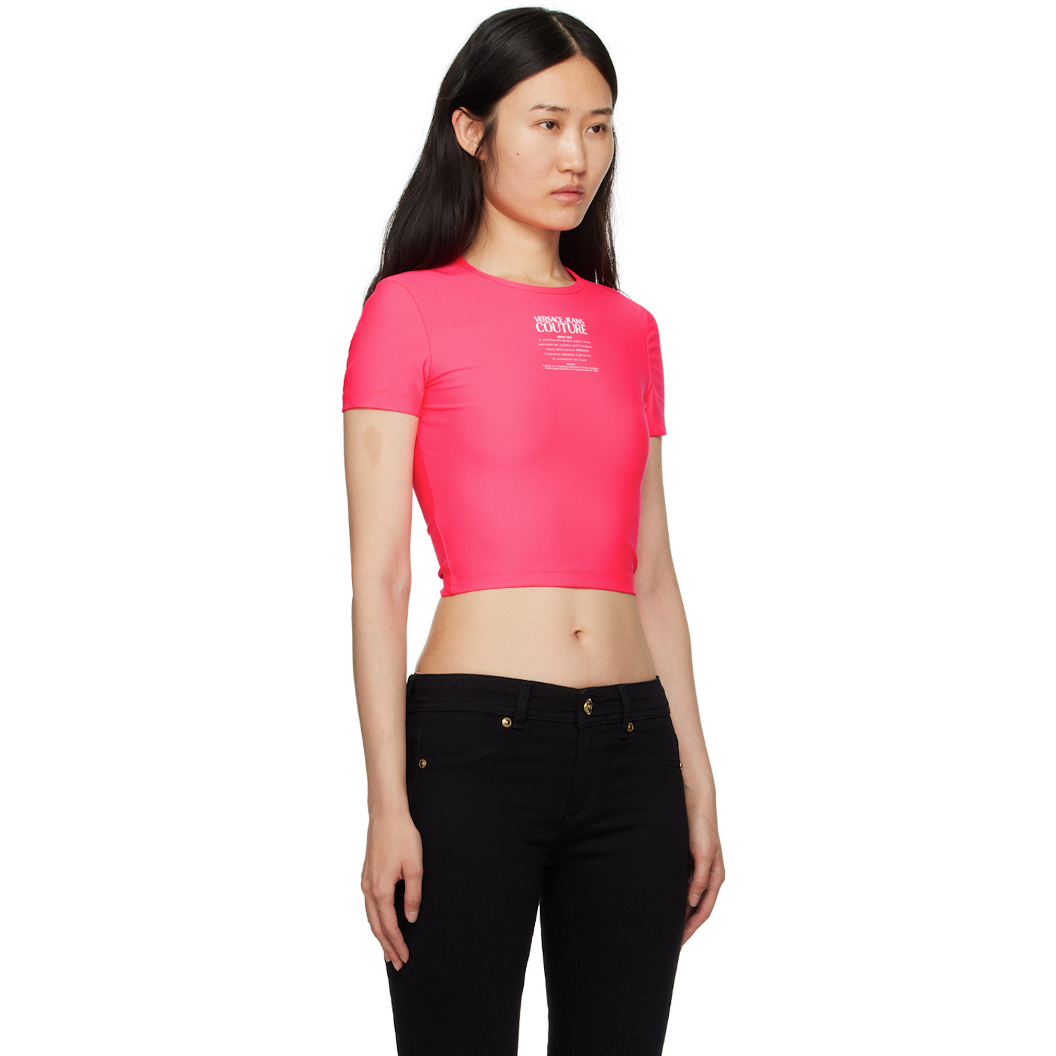  Versace Jeans Couture Pink Print T-shirt 