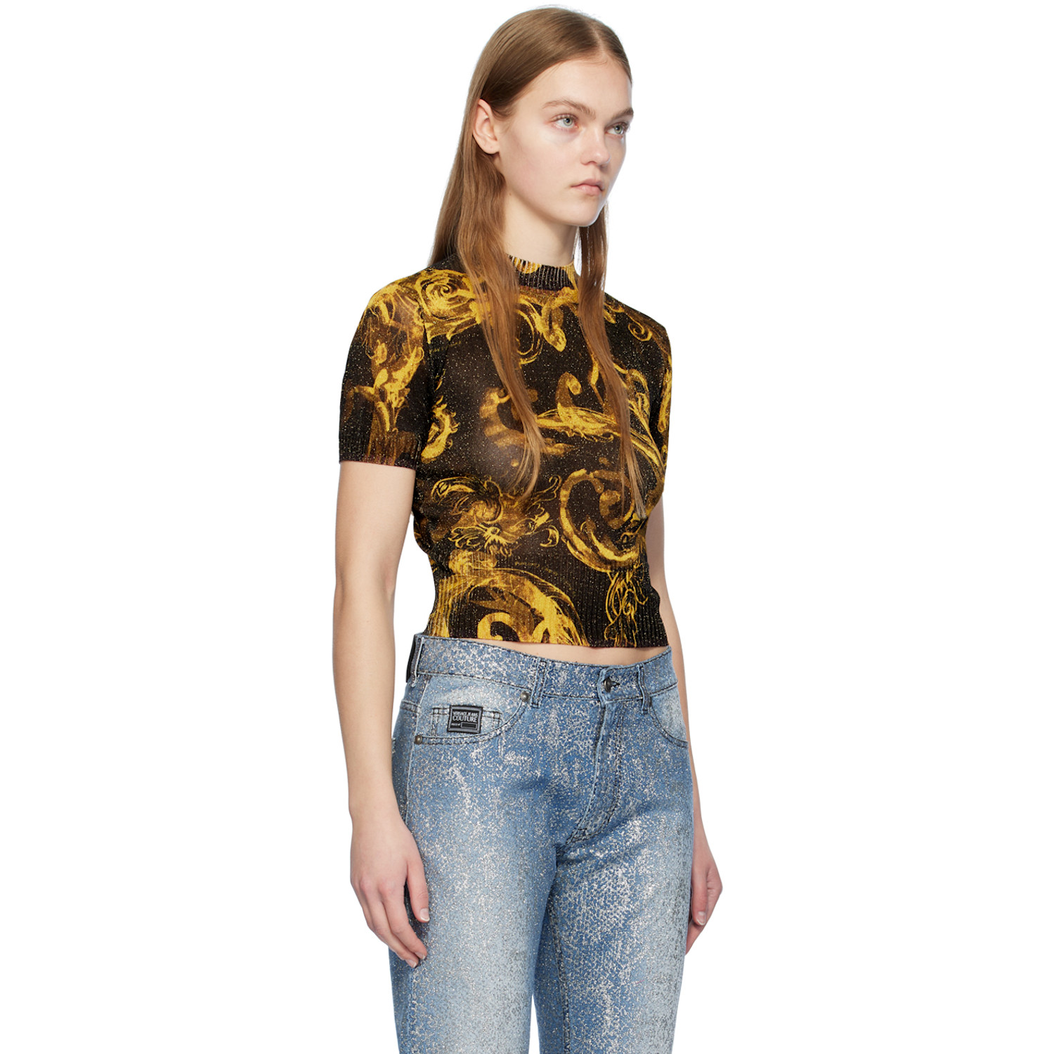  Versace Jeans Couture Black Graphic T-shirt 