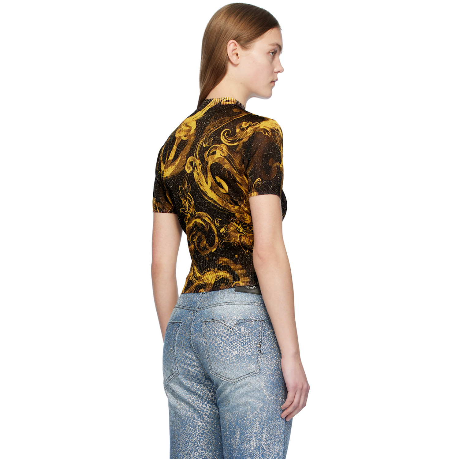  Versace Jeans Couture Black Graphic T-shirt 