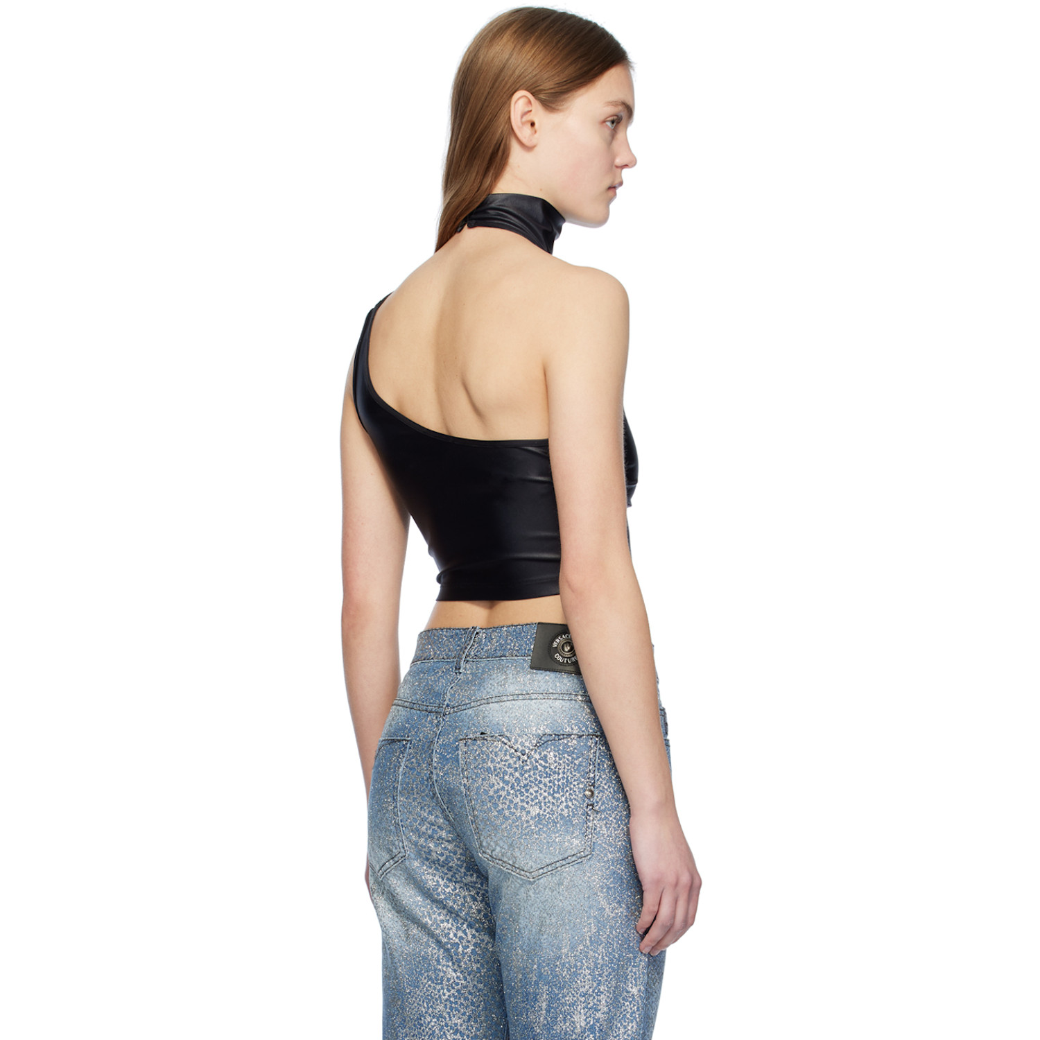  Versace Jeans Couture Black Cropped Top 