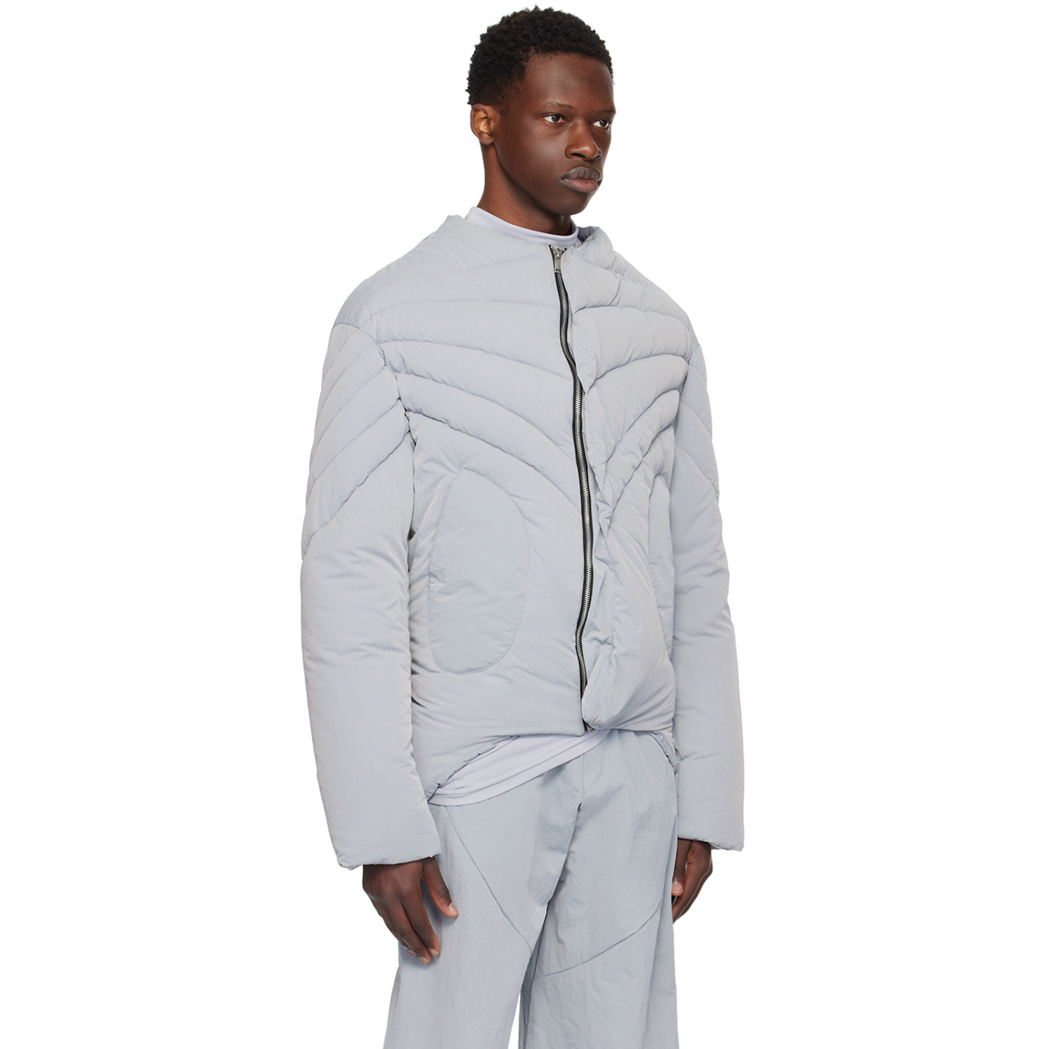  Nuba Ssense Exclusive Gray Puffer Jacket 
