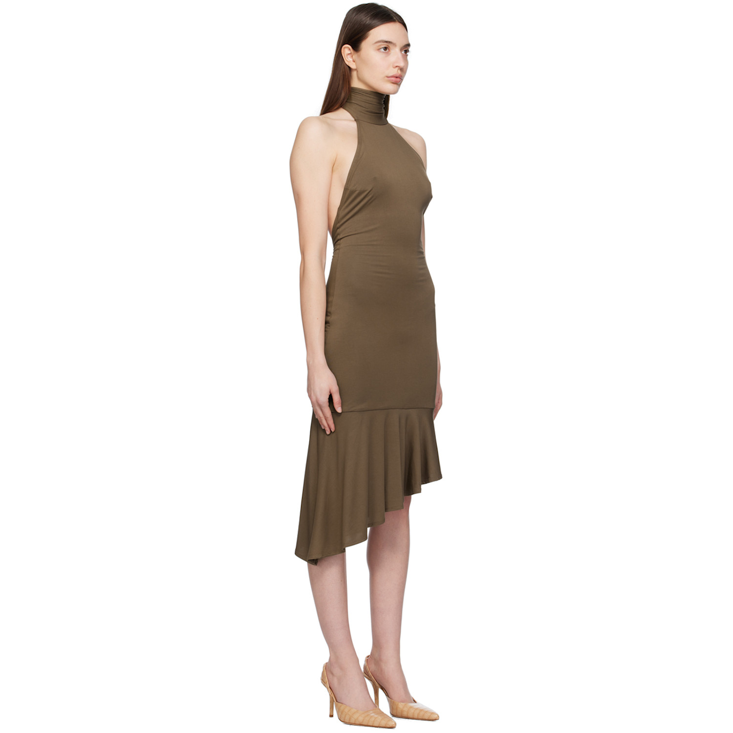  Miaou Green Karina Midi Dress 