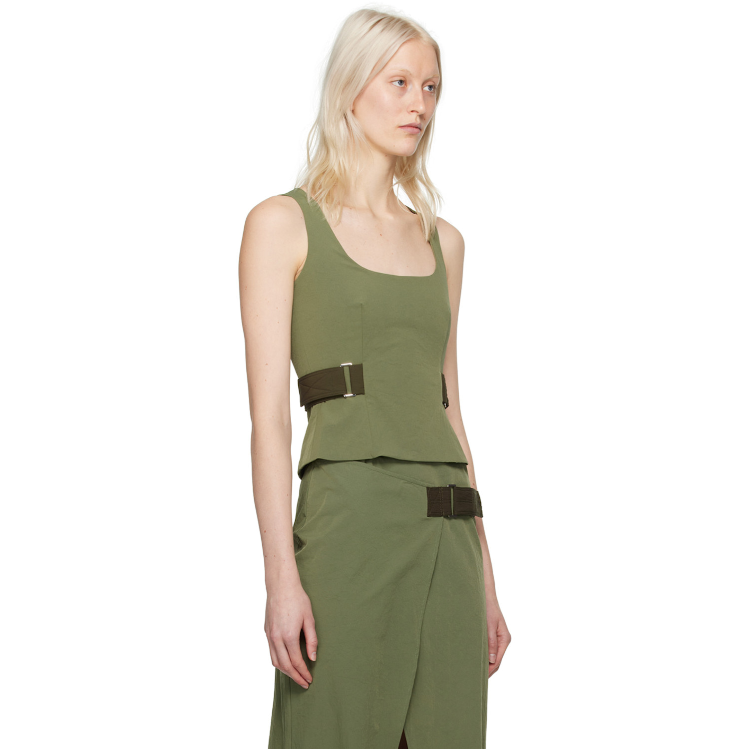  Miaou Green Leila Tank Top 