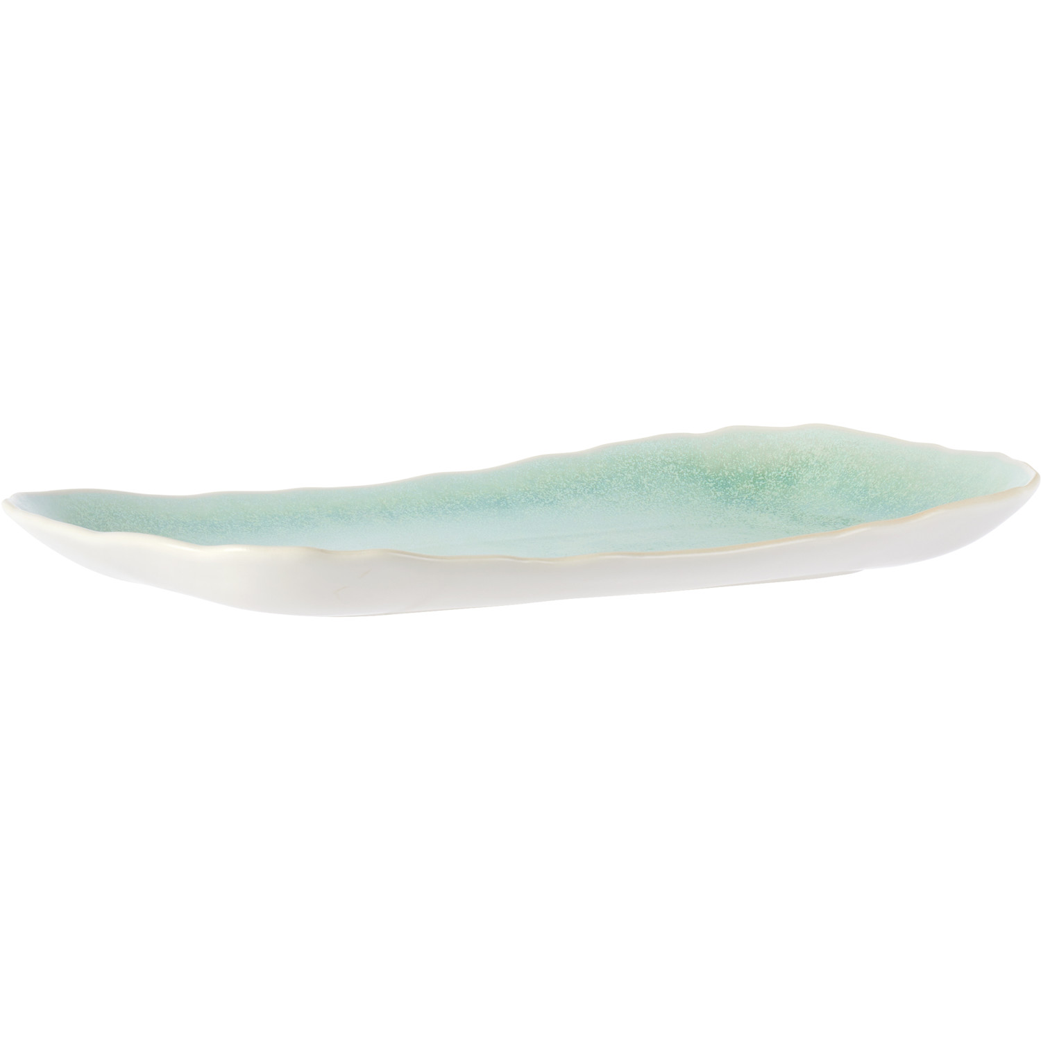  Jars Céramistes Blue Plume Rectangular Plate 