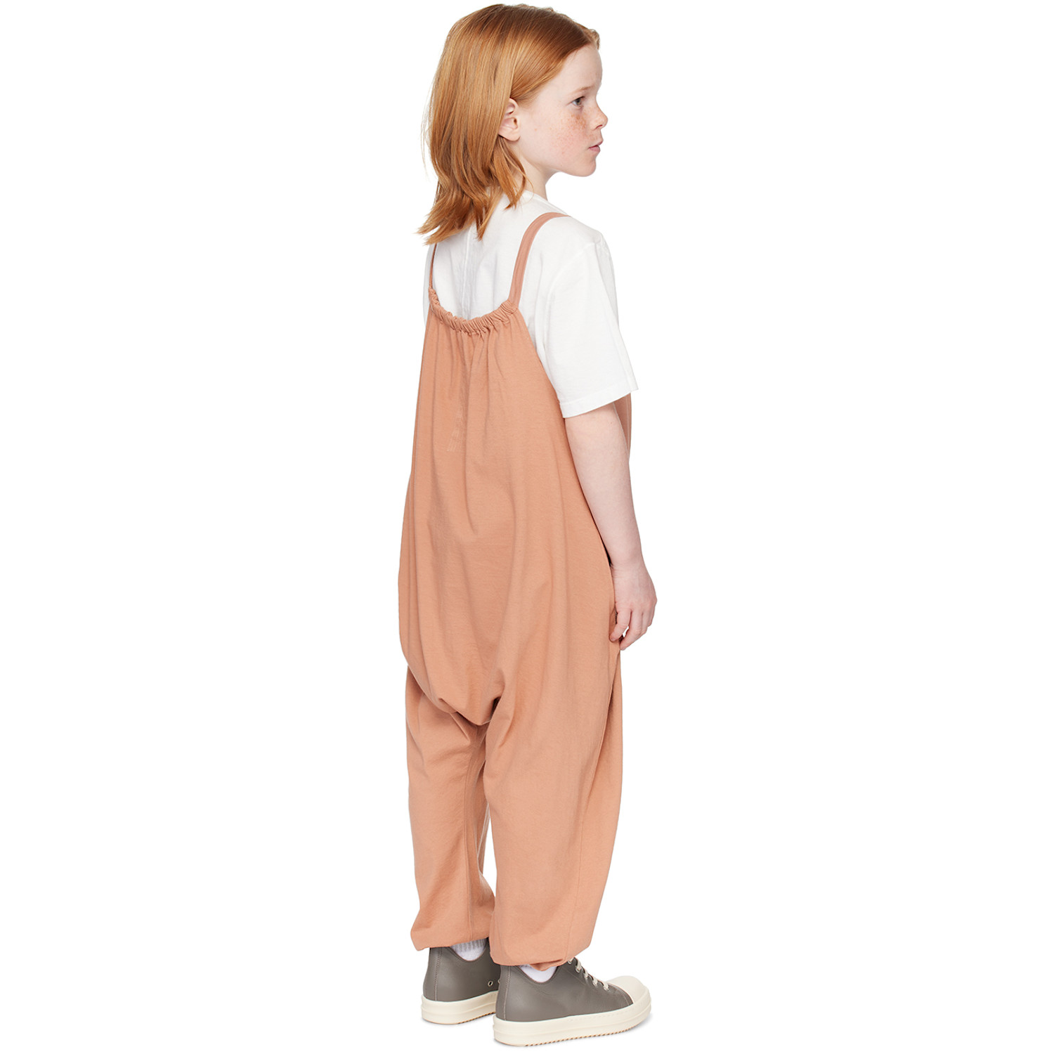  Rick Owens Kids Pink Gathered Jumpsuit 