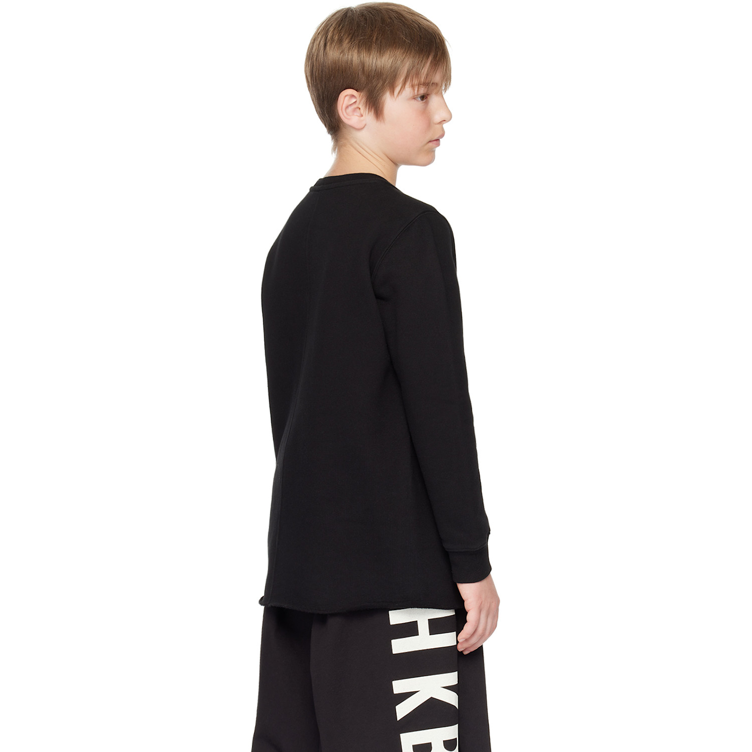  Rick Owens Kids Black Crewneck Sweatshirt 