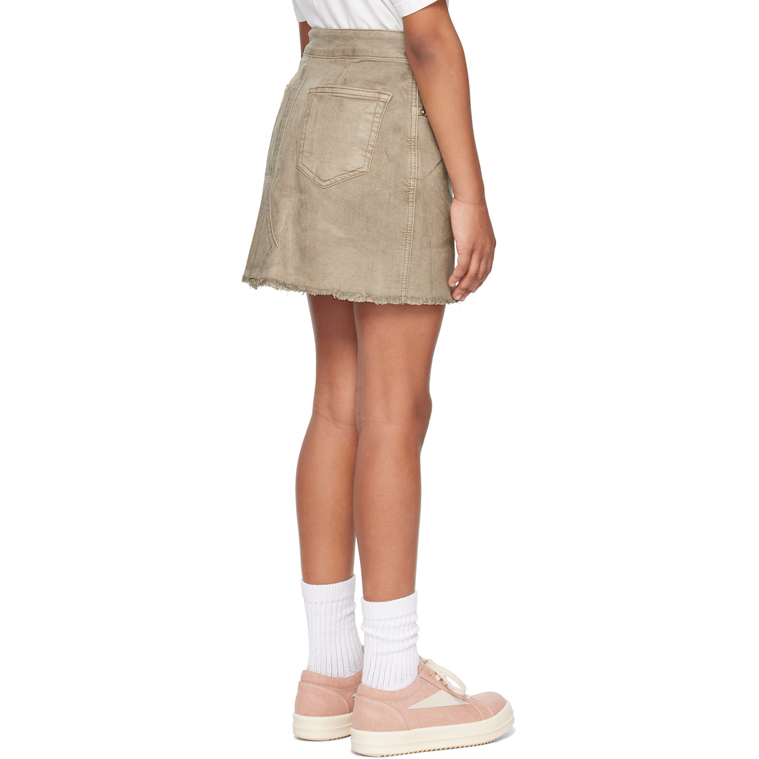  Rick Owens Kids Gray Lido Denim Skirt 