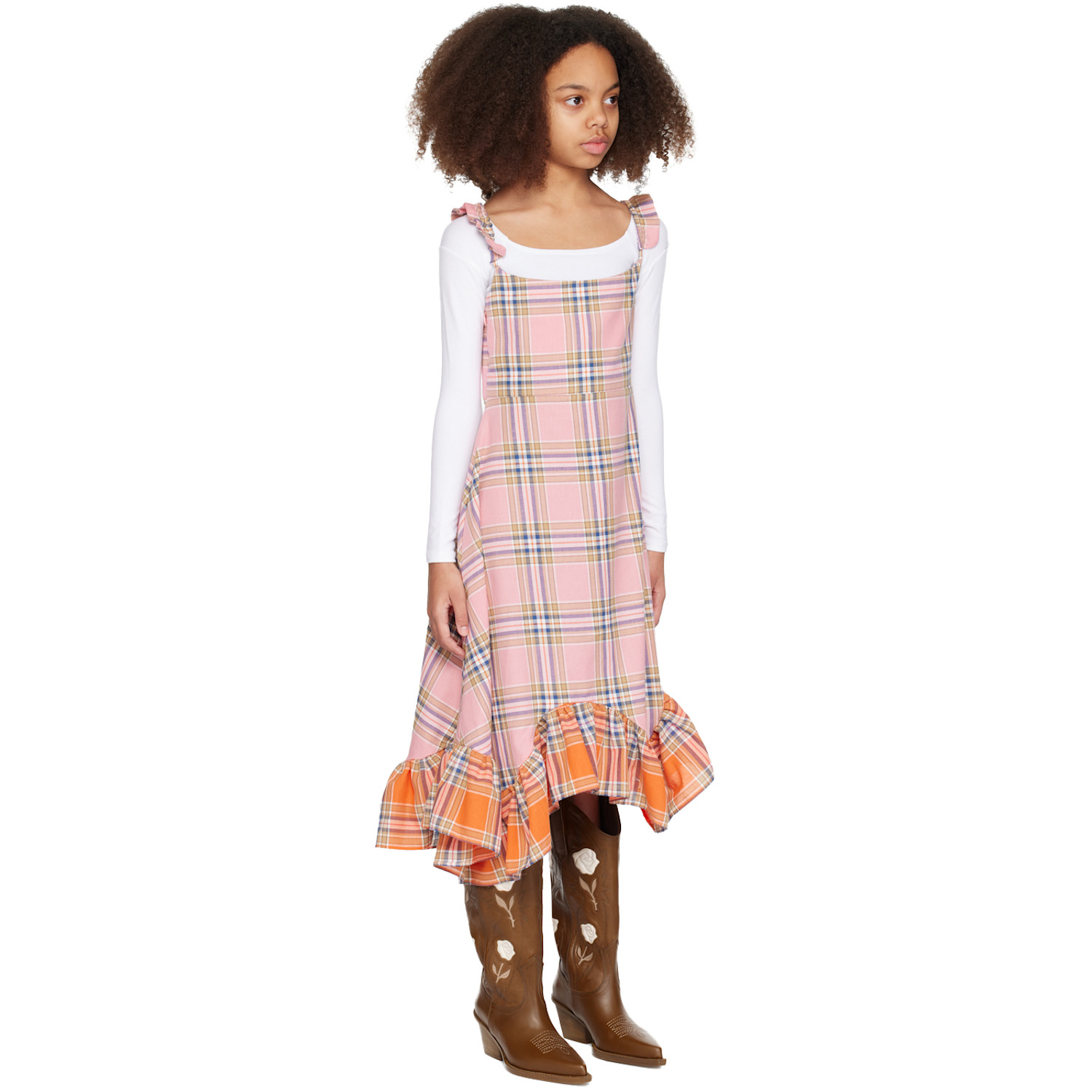  Collina Strada Ssense Exclusive Kids Pink Ruffle Dress 