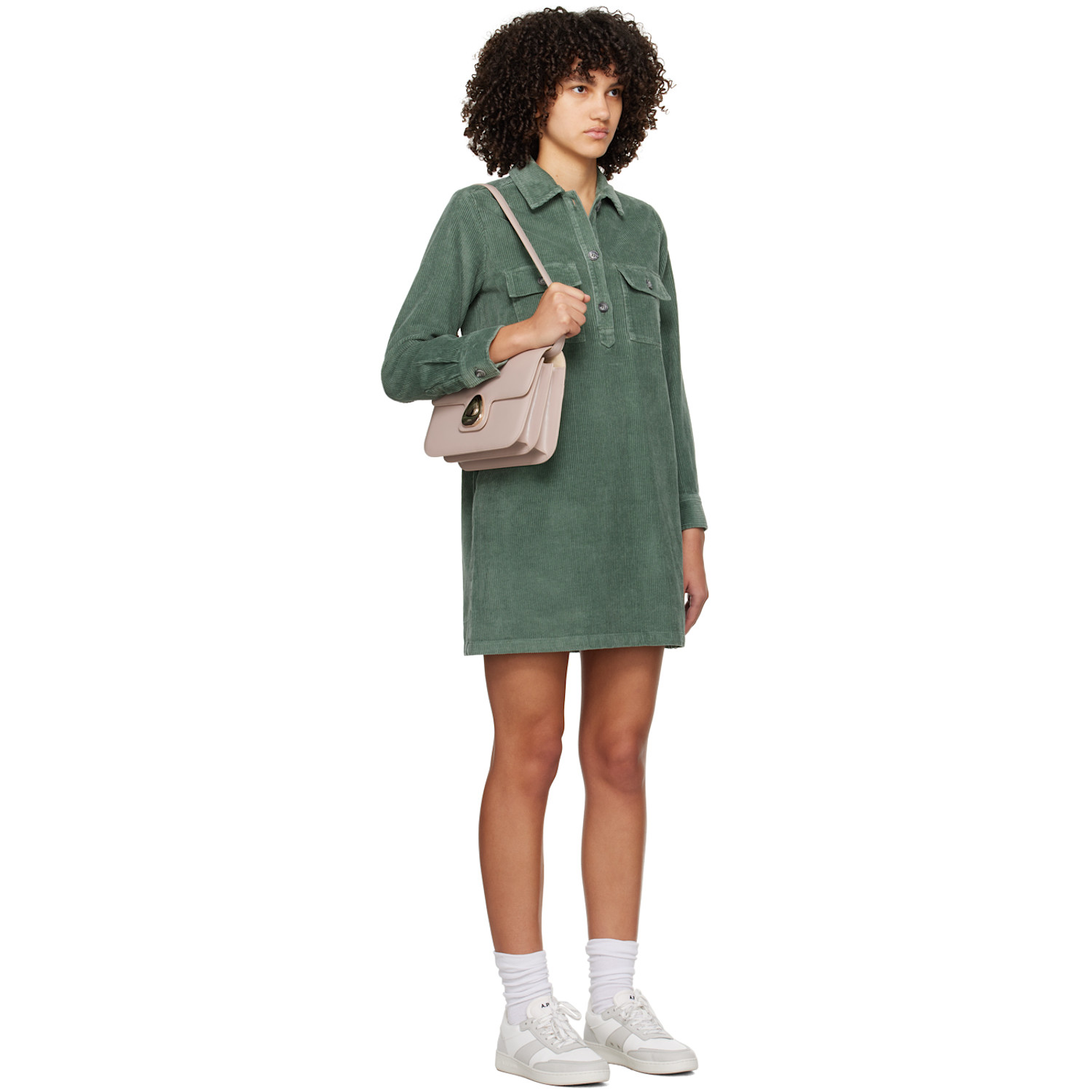  A.p.c. Green Mia Minidress 