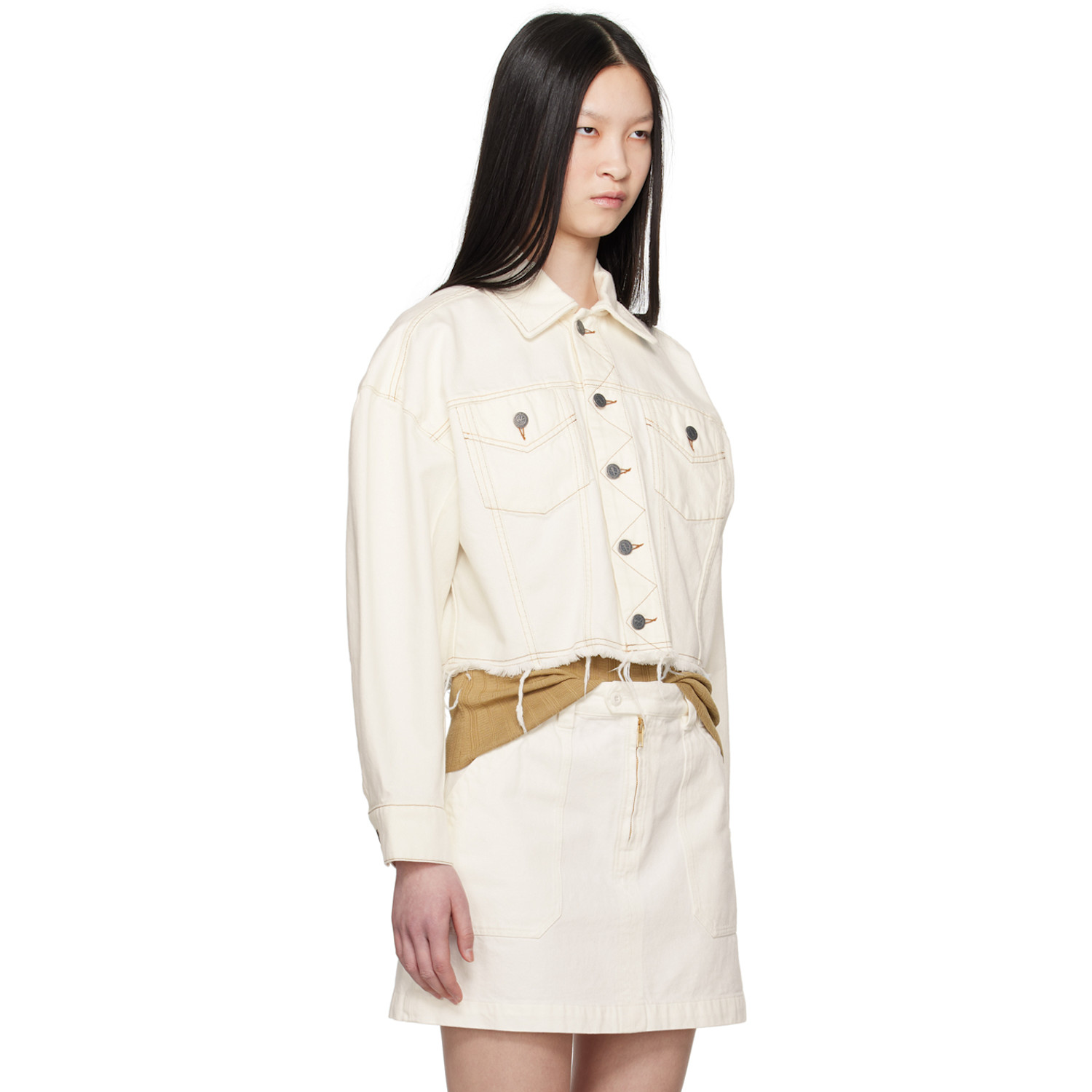  A.p.c. Off-white Natacha Ramsay-levi Edition Sainters Denim Jacket 