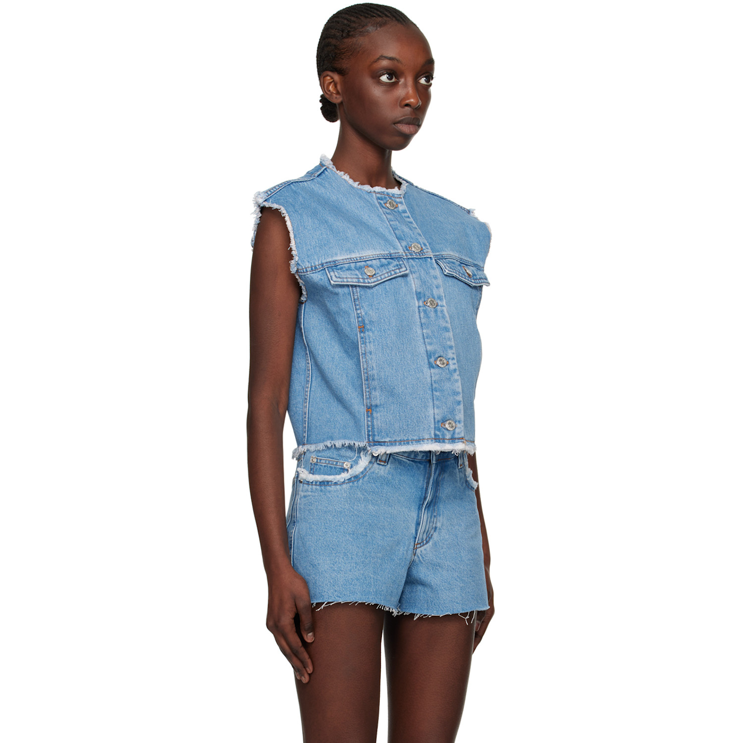  A.p.c. Blue Barbara Denim Vest 