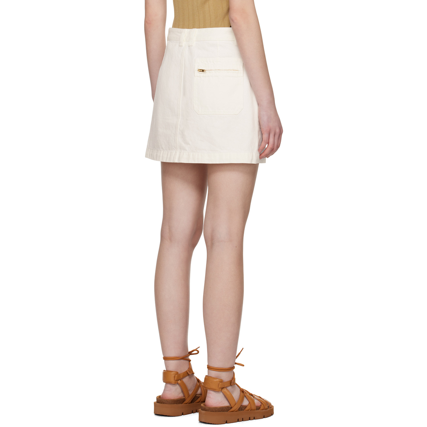  A.p.c. Off-white Sarah Denim Miniskirt 