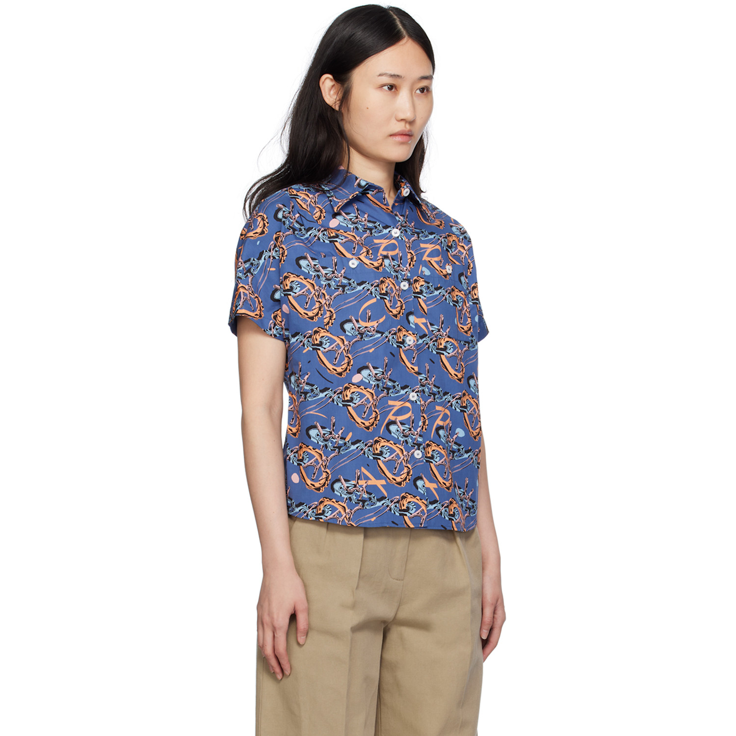  A.p.c. Blue Brain Dead Edition Ross Shirt 