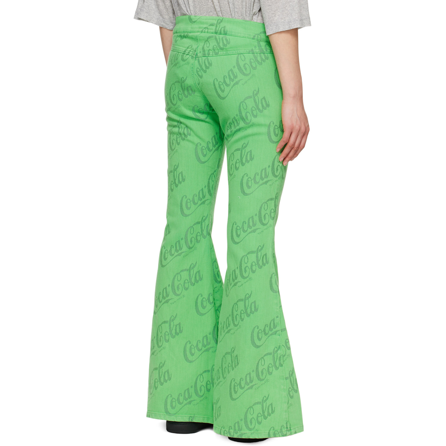  Erl Green Jacquard Jeans 