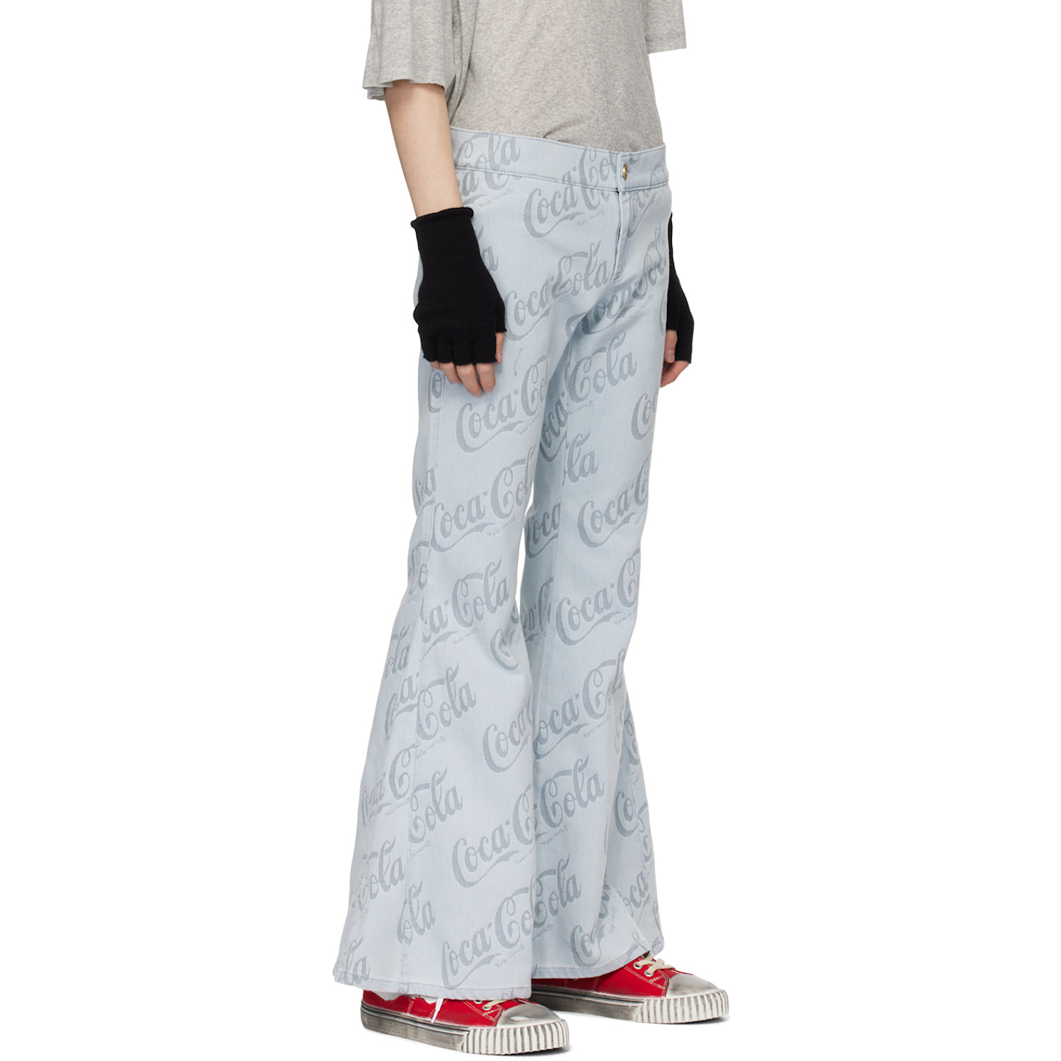  Erl Blue Jacquard Jeans 