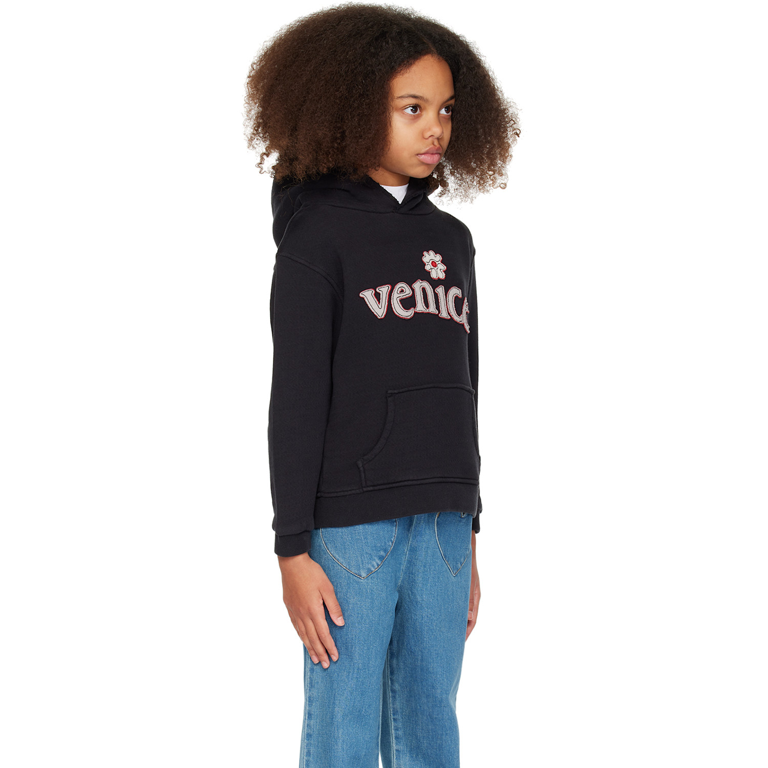  Erl Kids Black 'venice' Hoodie 