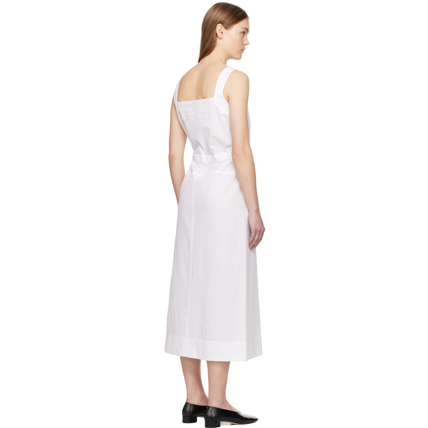  Mm By Max Mara White Panfilo Midi Dress 
