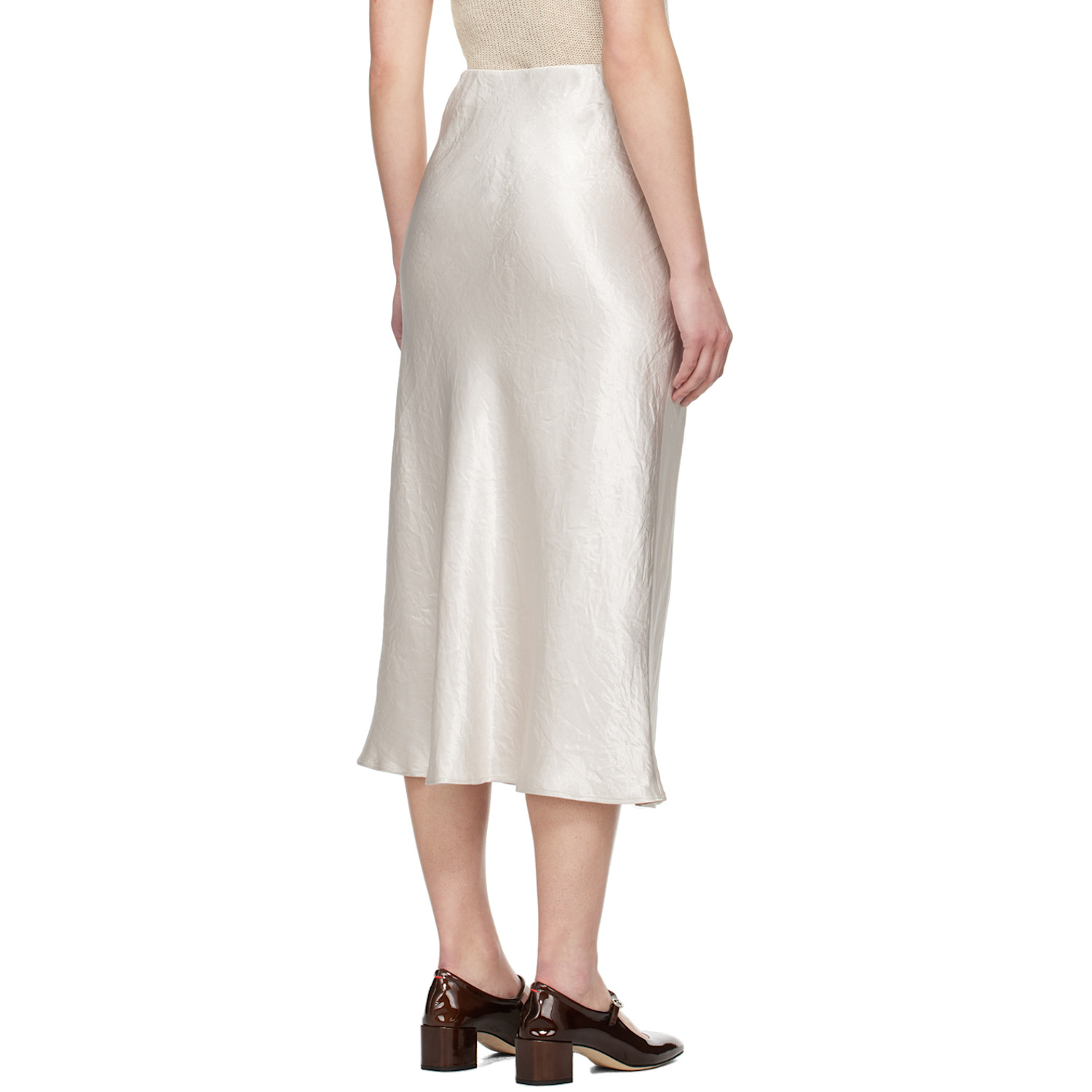  Mm By Max Mara Off-white Alessio Midi Skirt 