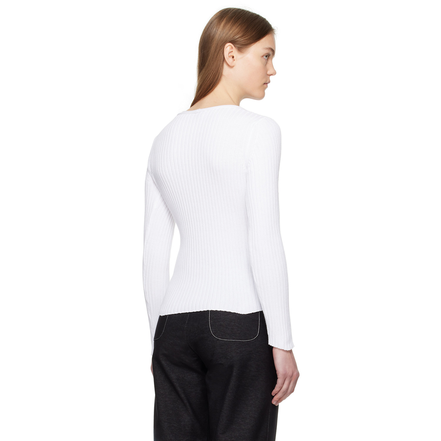  Mm By Max Mara Pull Calcio Blanc 