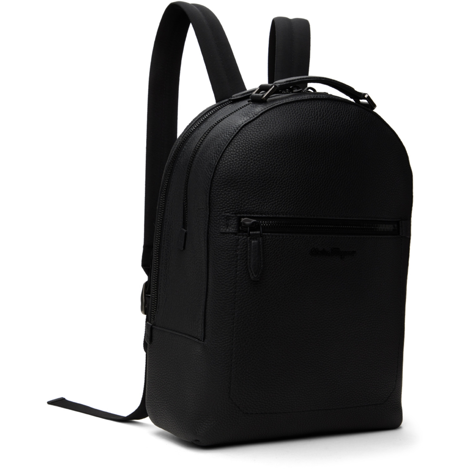  Ferragamo Black Firenze Backpack 