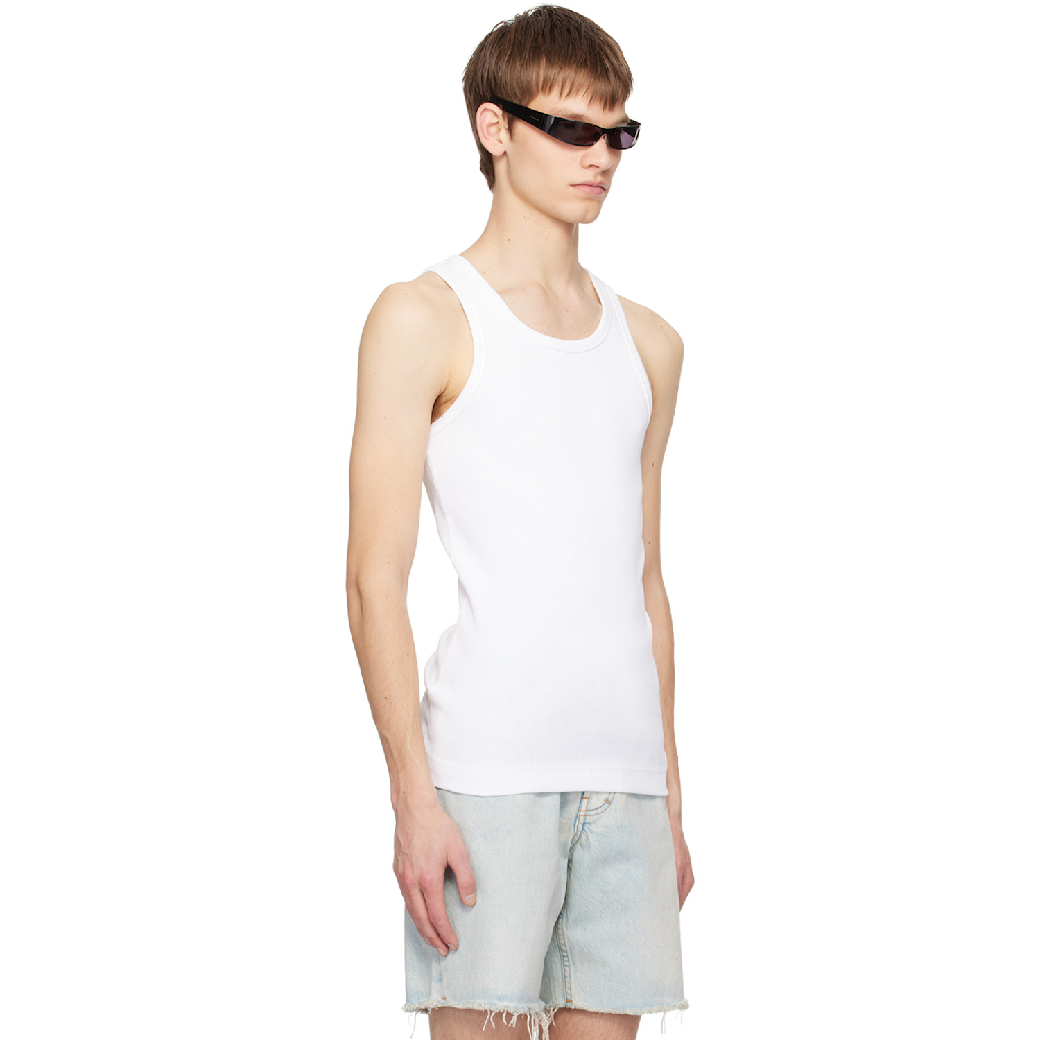  Givenchy White Extra Slim Fit Tank Top 